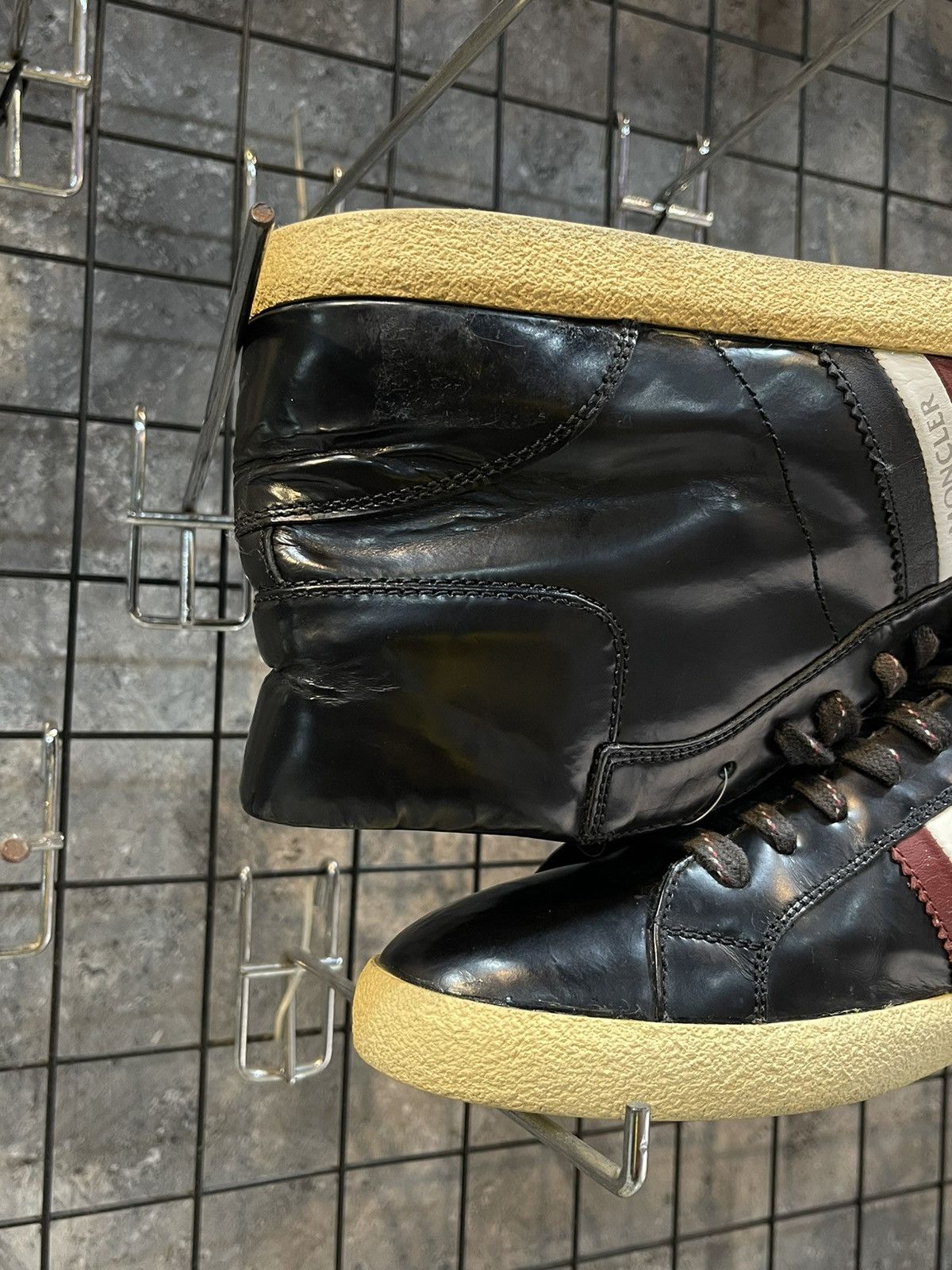 Moncler Moncler Monaco Vintage Black Leather Sneakers “Size 43” Size US 9 / EU 42 - 9 Thumbnail