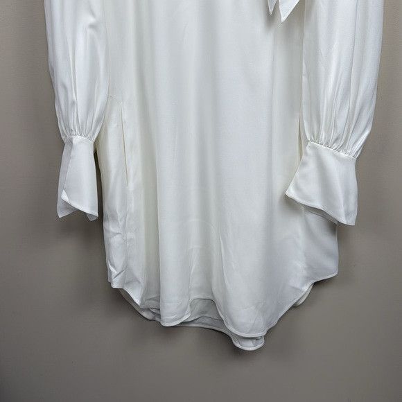 Chloe NEW CHLOE silk long sleeve white dress with ruffle neck Size M / US 6-8 / IT 42-44 - 4 Thumbnail