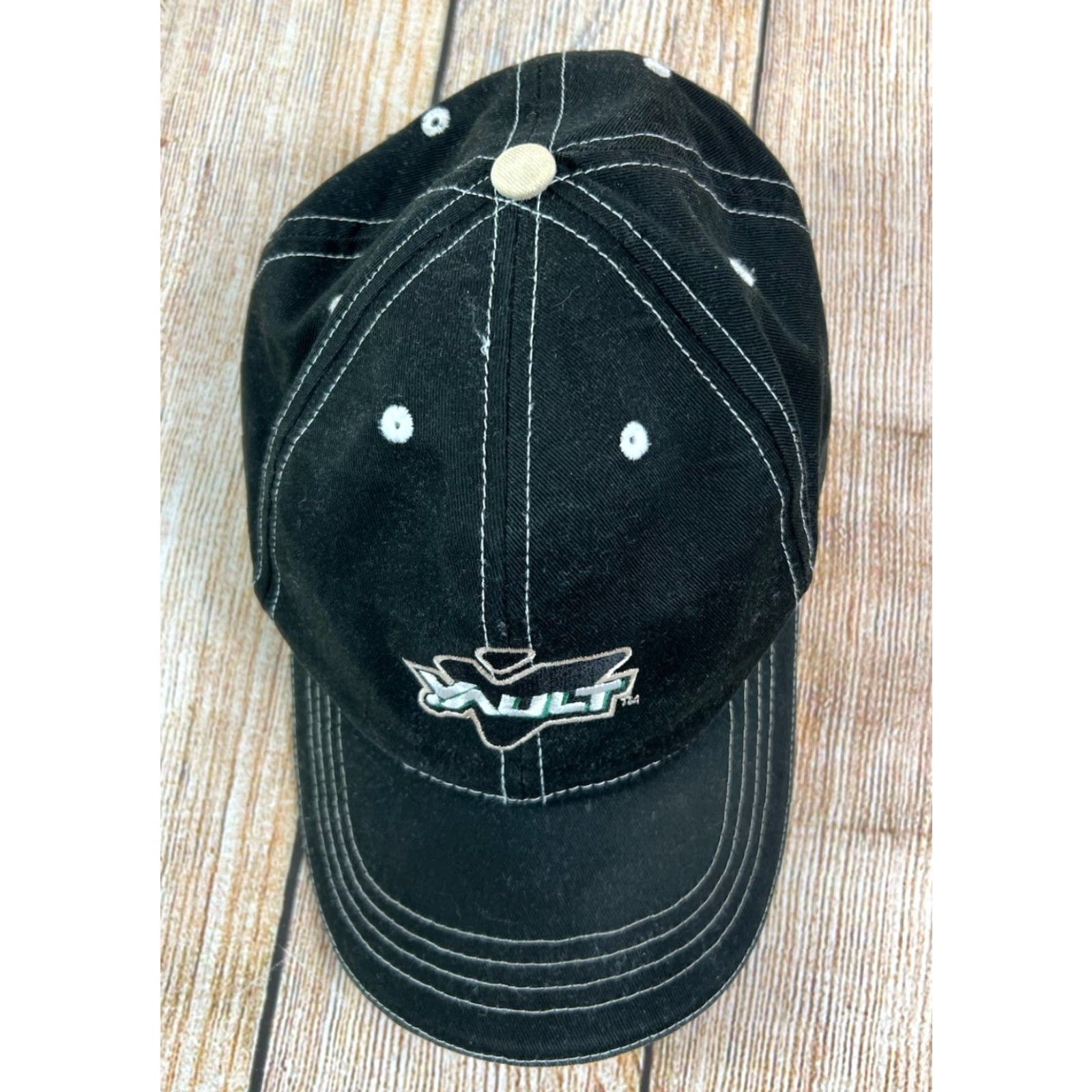 Vintage VINTAGE Vault Hat Baseball Cap One Size Adjustable Black Men Vault Vintage Energy Drink Hat Adjustable Strap One Size Size ONE SIZE - 2 Thumbnail