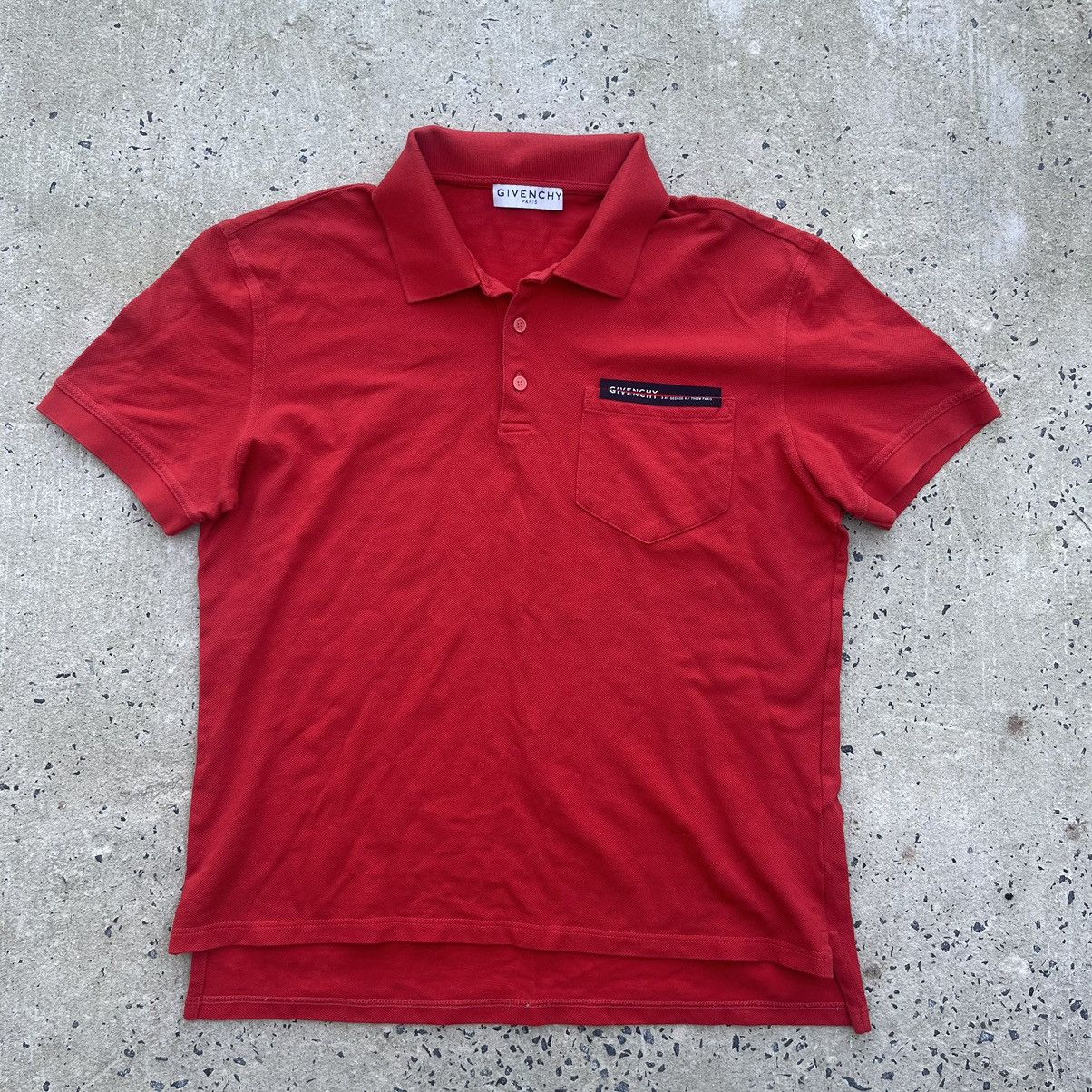 Givenchy GIVENCHY Tape Logo Pocket Polo Shirt Size US L / EU 52-54 / 3 - 1 Thumbnail