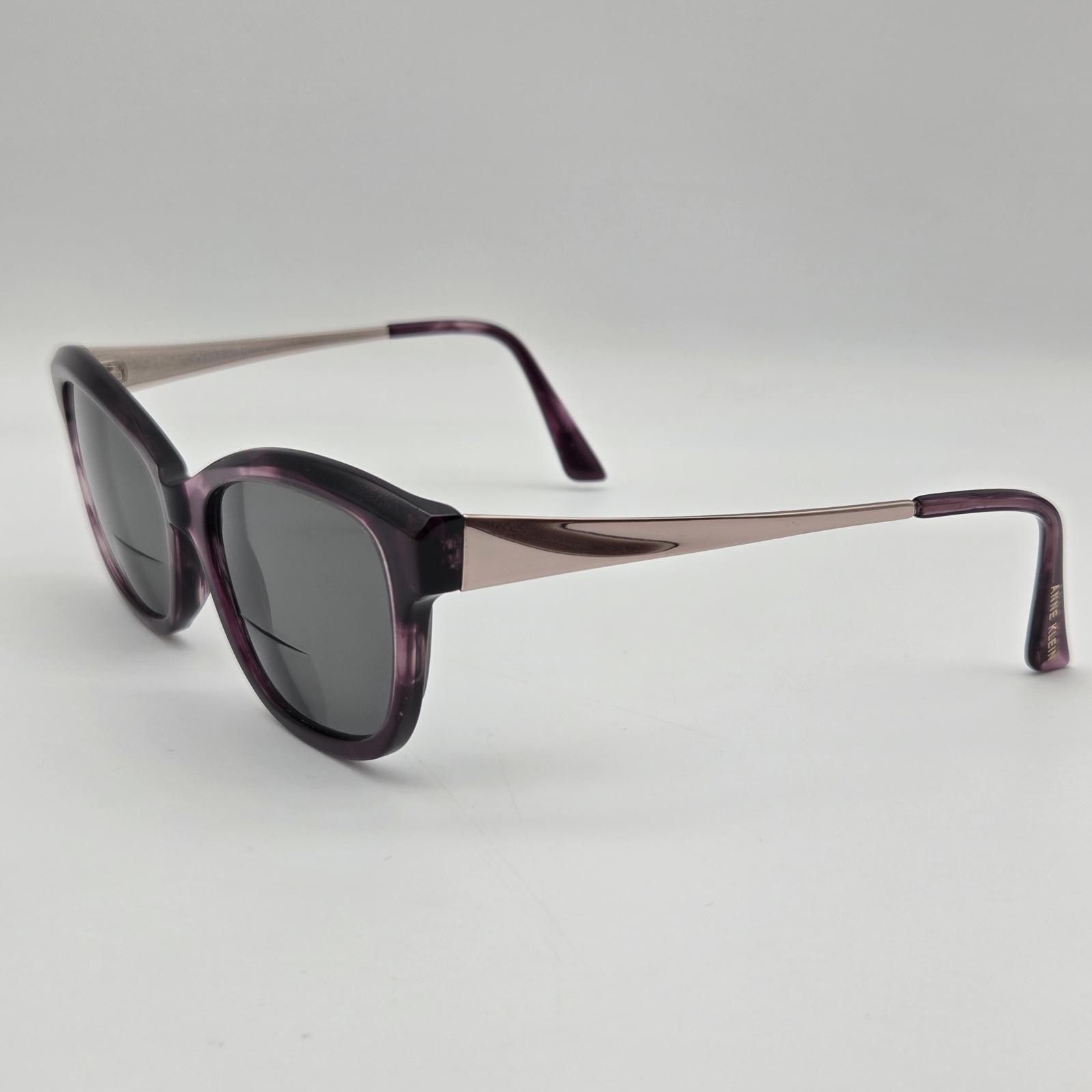 Designer Anne Klein AK7048 Sunglasses FRAMES ONLY 55-17-140 Plum Horn Size ONE SIZE - 11 Thumbnail