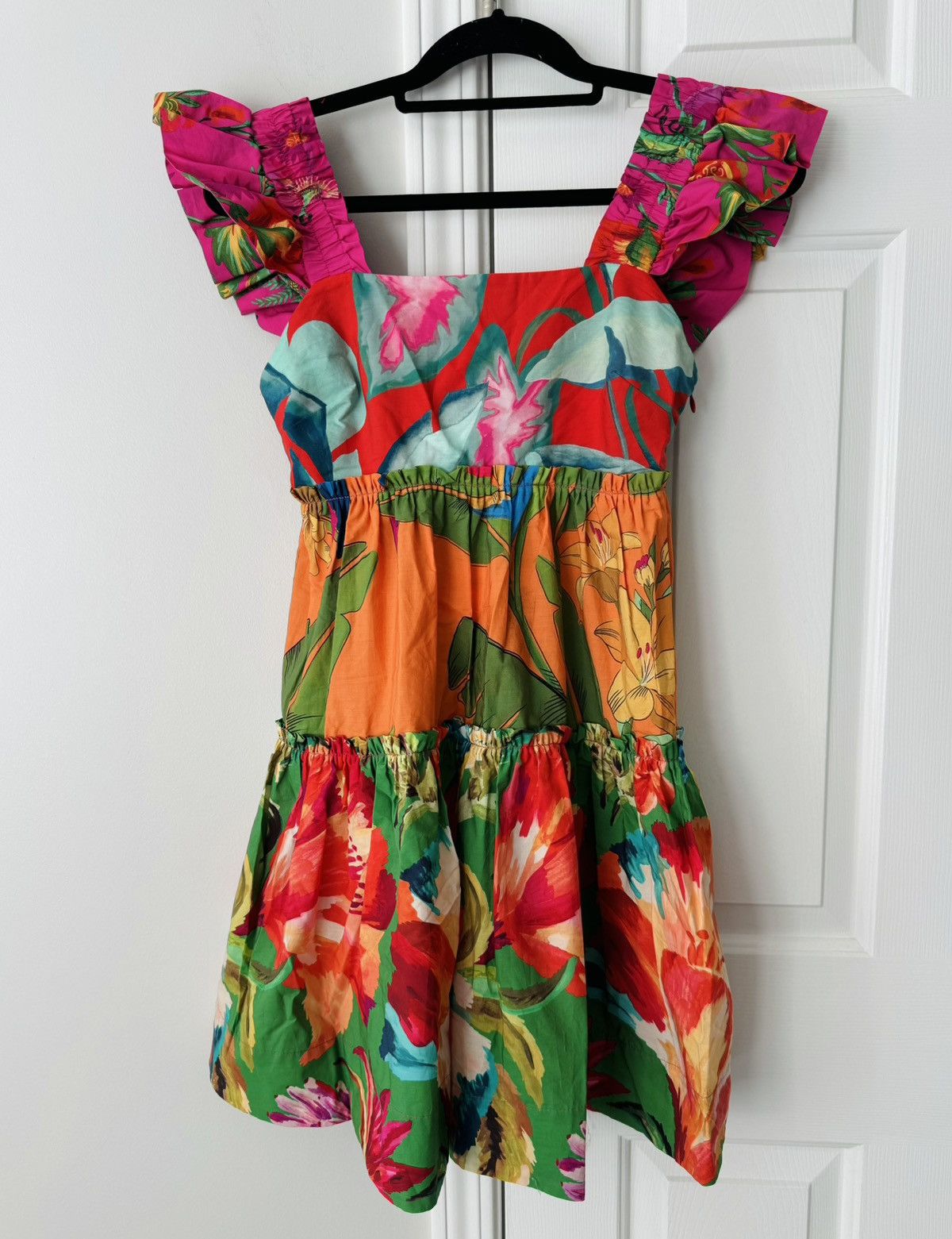 Farm Rio Farm Rio Foliage Mix Cotton Mini Dress, Size XS Size XS / US 0-2 / IT 36-38 - 8 Thumbnail