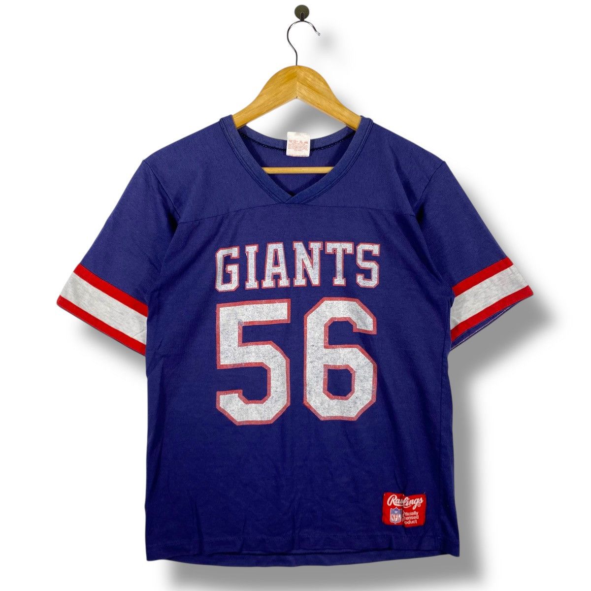 NFL × Vintage Vintage 80's Rawlings GIANTS 56 Nfl Official Product Tee Size US M / EU 48-50 / 2 - 1 Thumbnail