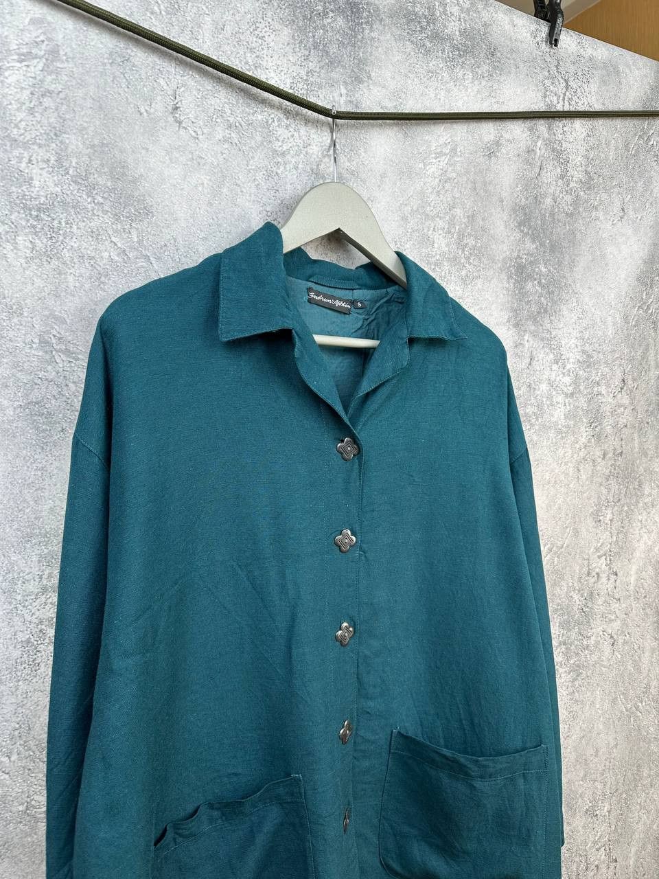 Gudrun Sjoden Gudrun Sjoden Teal Button Front Oversized Shirt Size S / US 4 / IT 40 - 3 Thumbnail