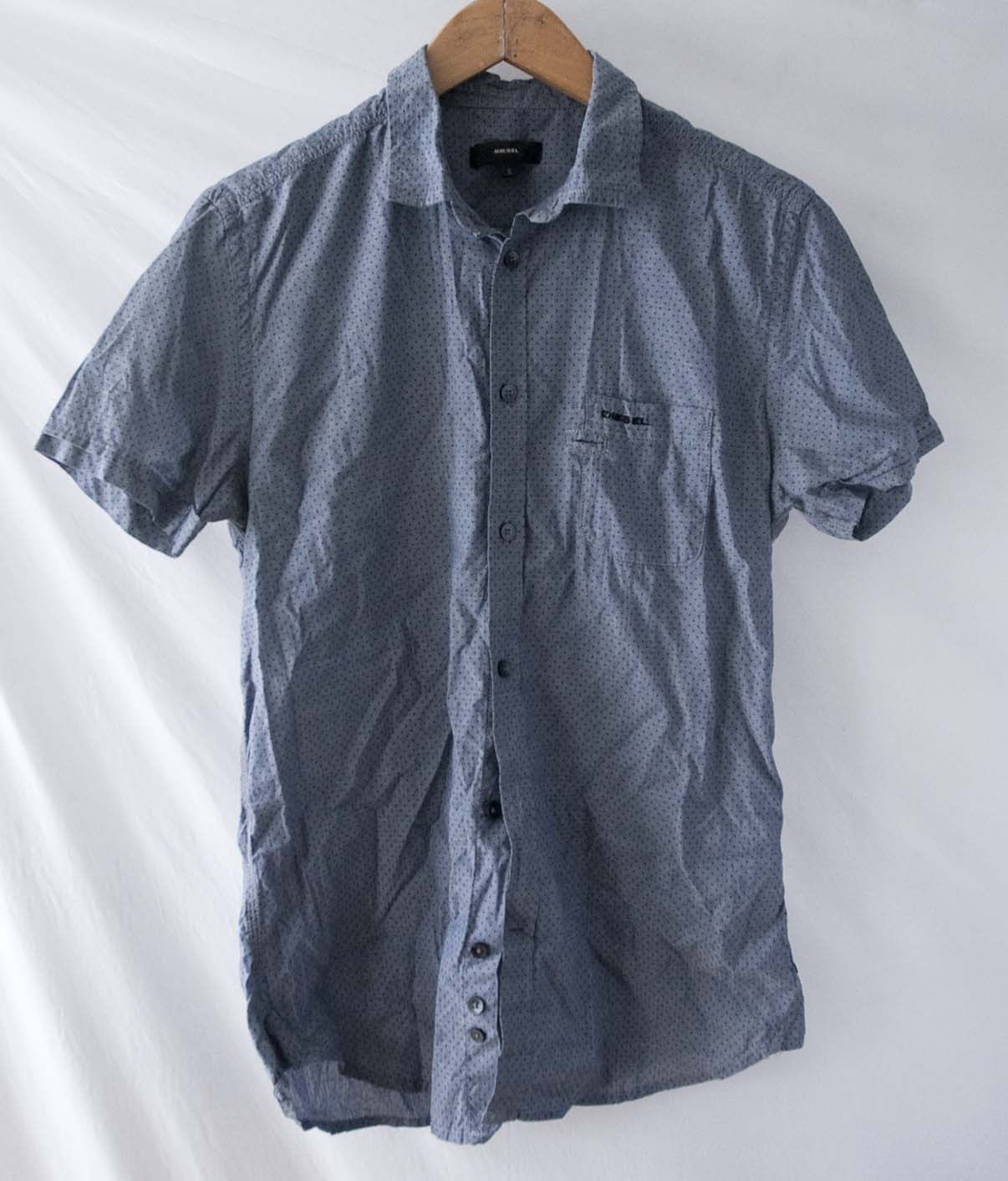 Diesel Diesel Shirt Short Sleeve Size S Cotton Dark Blue Size US S / EU 44-46 / 1 - 1 Thumbnail