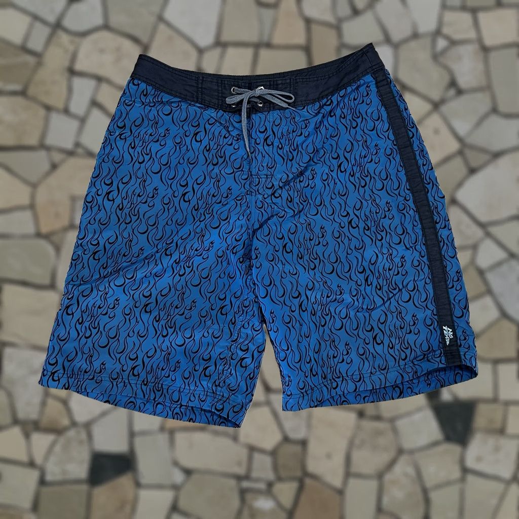 No Fear VINTAGE NO FEAR Flame Board Shorts Pearlescent Unlined 11” Inseam Men’s 34 Size US 34 / EU 50 - 1 Thumbnail