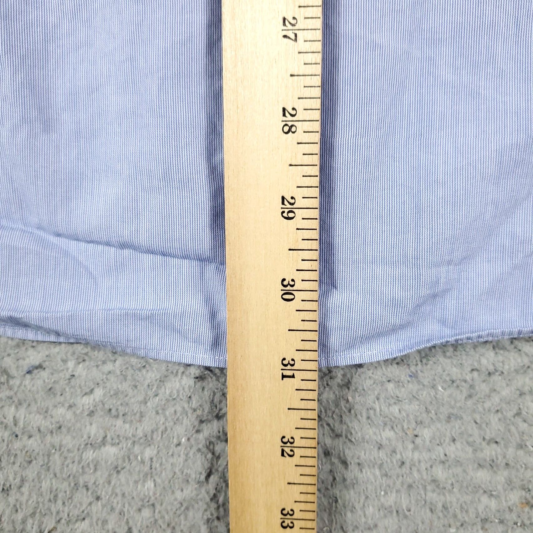 Tommy Hilfiger Tommy Hilfiger Dress Shirt Mens 16 Blue Long Sleeve Button Up Classic Size 42R - 6 Thumbnail