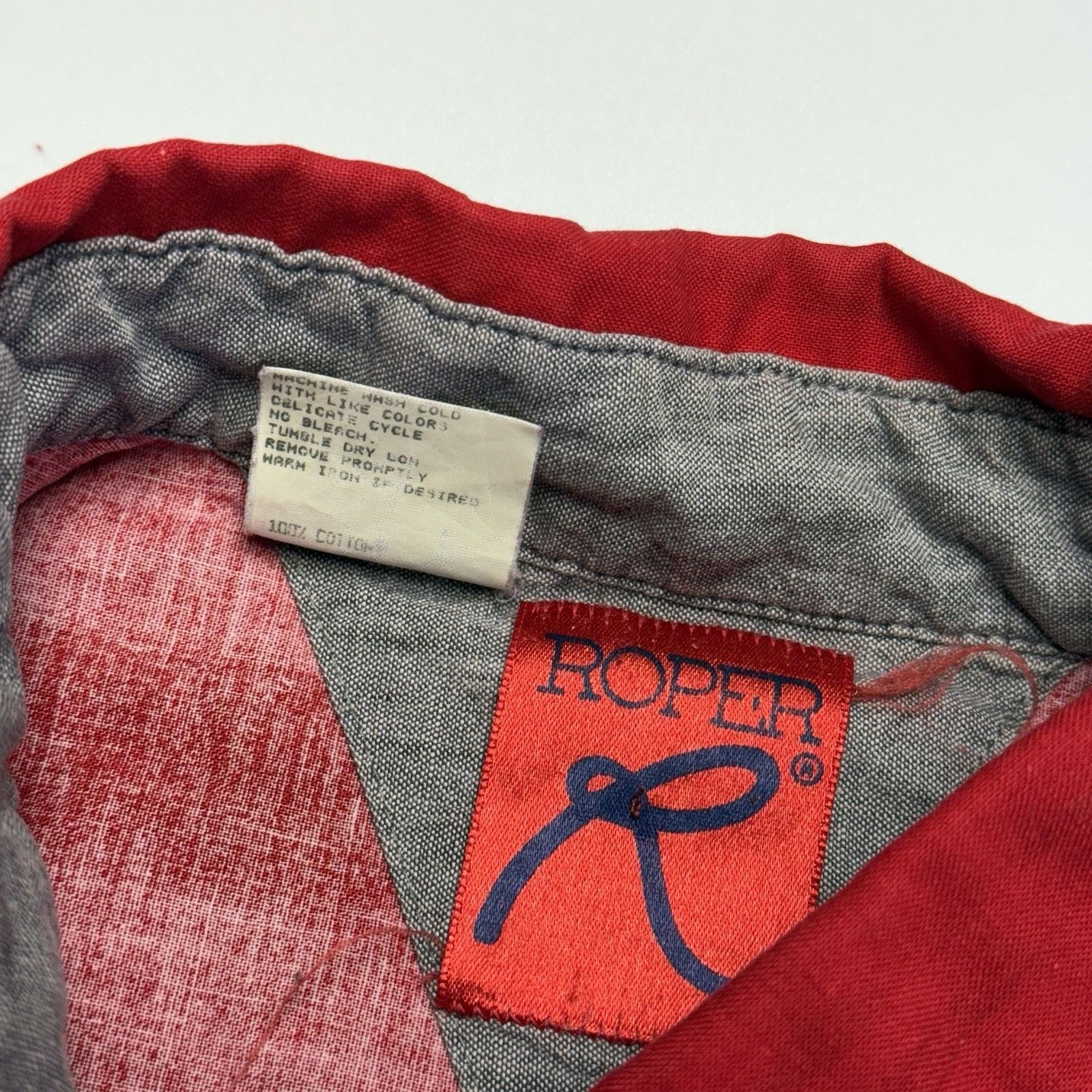 Roper × Vintage Vintage Roper Western Shirt Mens Large Red Long Sleeve Aztec Size US L / EU 52-54 / 3 - 10 Thumbnail