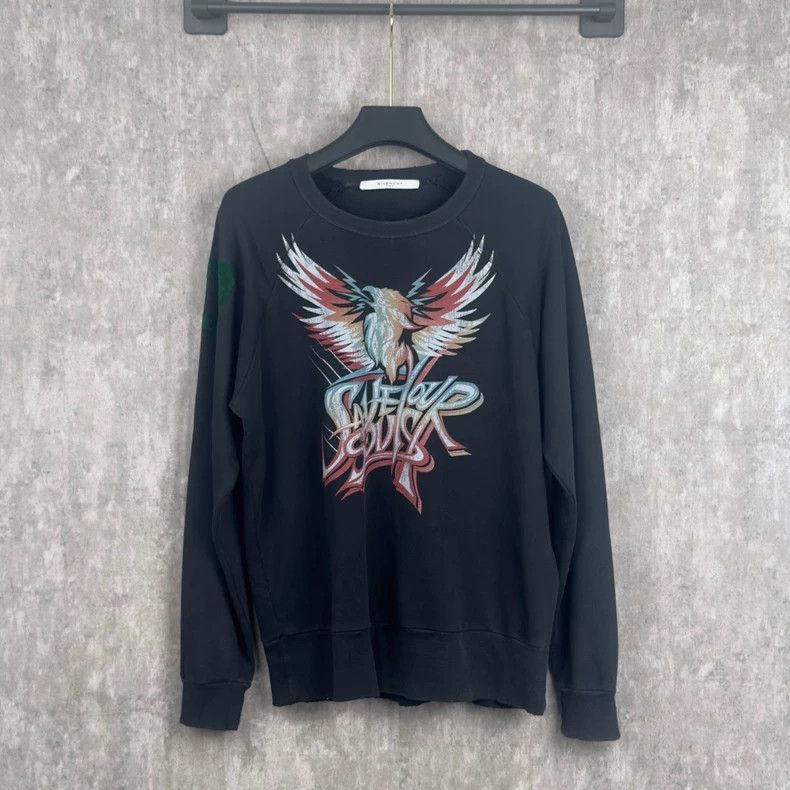 Givenchy Givenchy Distressed Eagle Print Sweatshirt - dmc Size US L / EU 52-54 / 3 - 1 Thumbnail