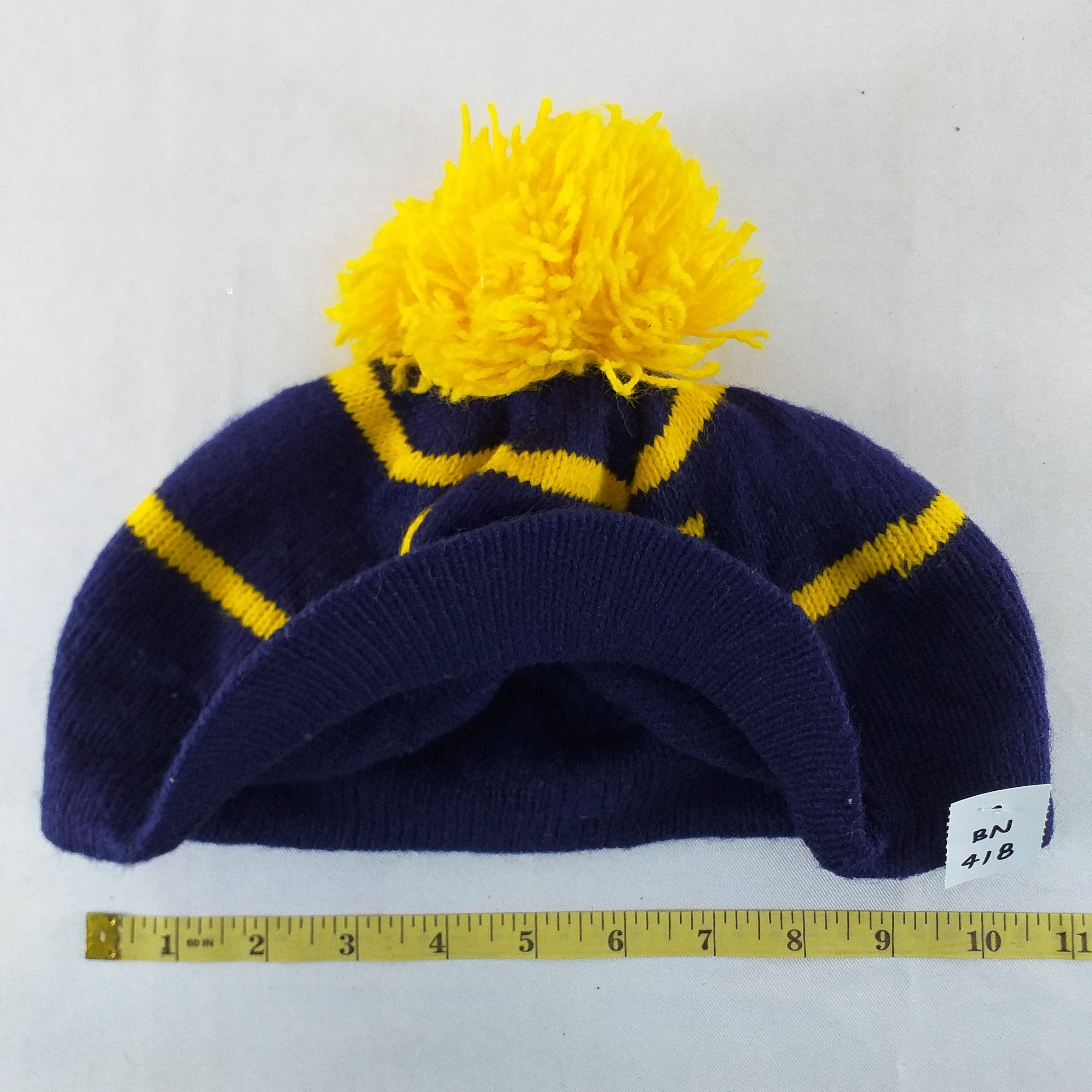 Japanese Brand Go Blue Stripes Snow Cap Hat Beanie -BN418 Size ONE SIZE - 4 Thumbnail