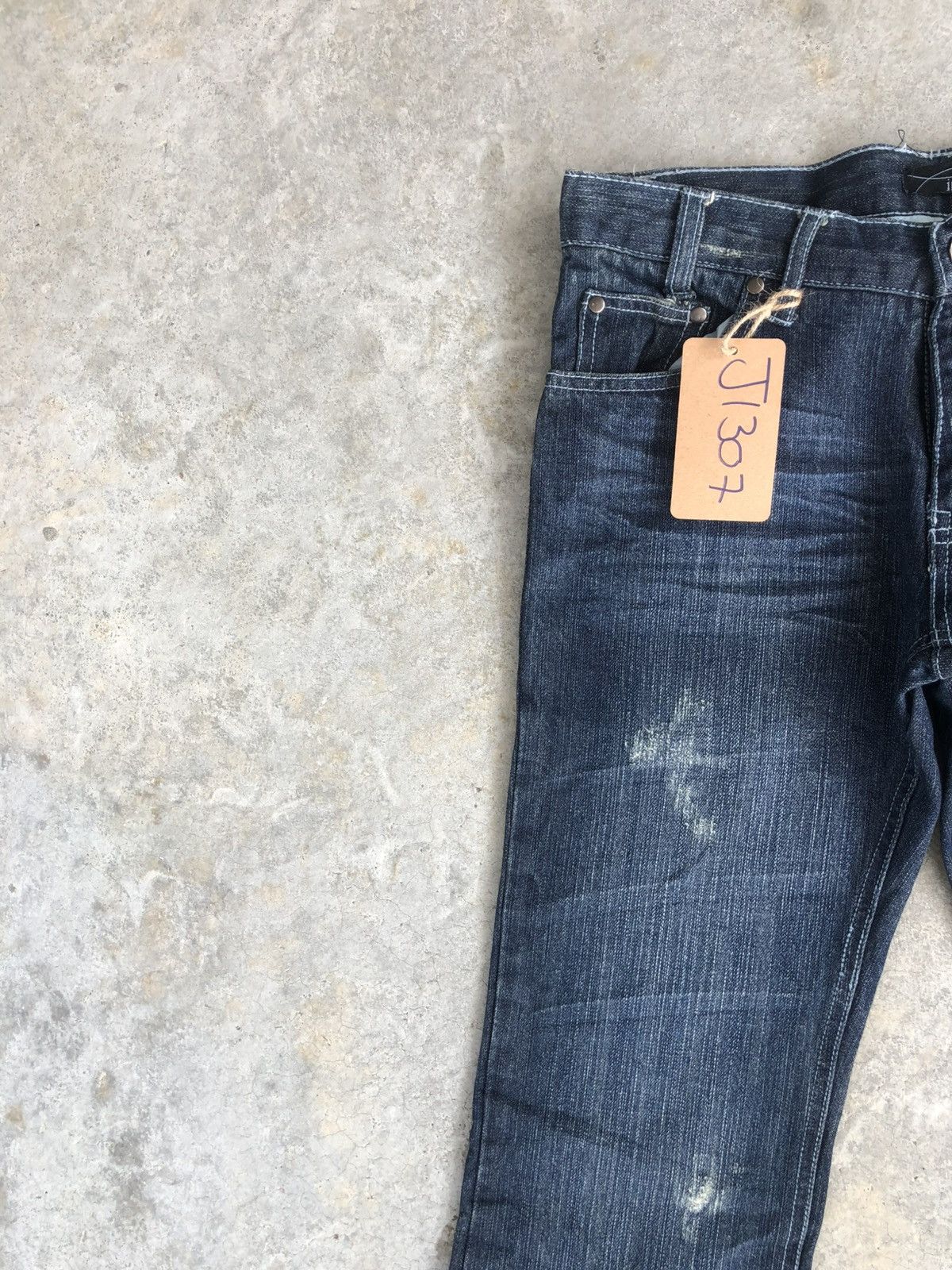 Le Grande Bleu (L.G.B.) Japanese Indecent Flared Jeans Distressed Buckle Back Size US 30 / EU 46 - 4 Thumbnail