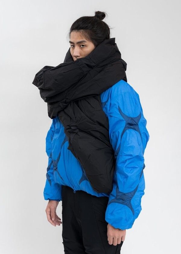 POST ARCHIVE FACTION (PAF) $1,100 Giant 4.0 Down Puffer Scarf Left Size ONE SIZE - 5 Thumbnail
