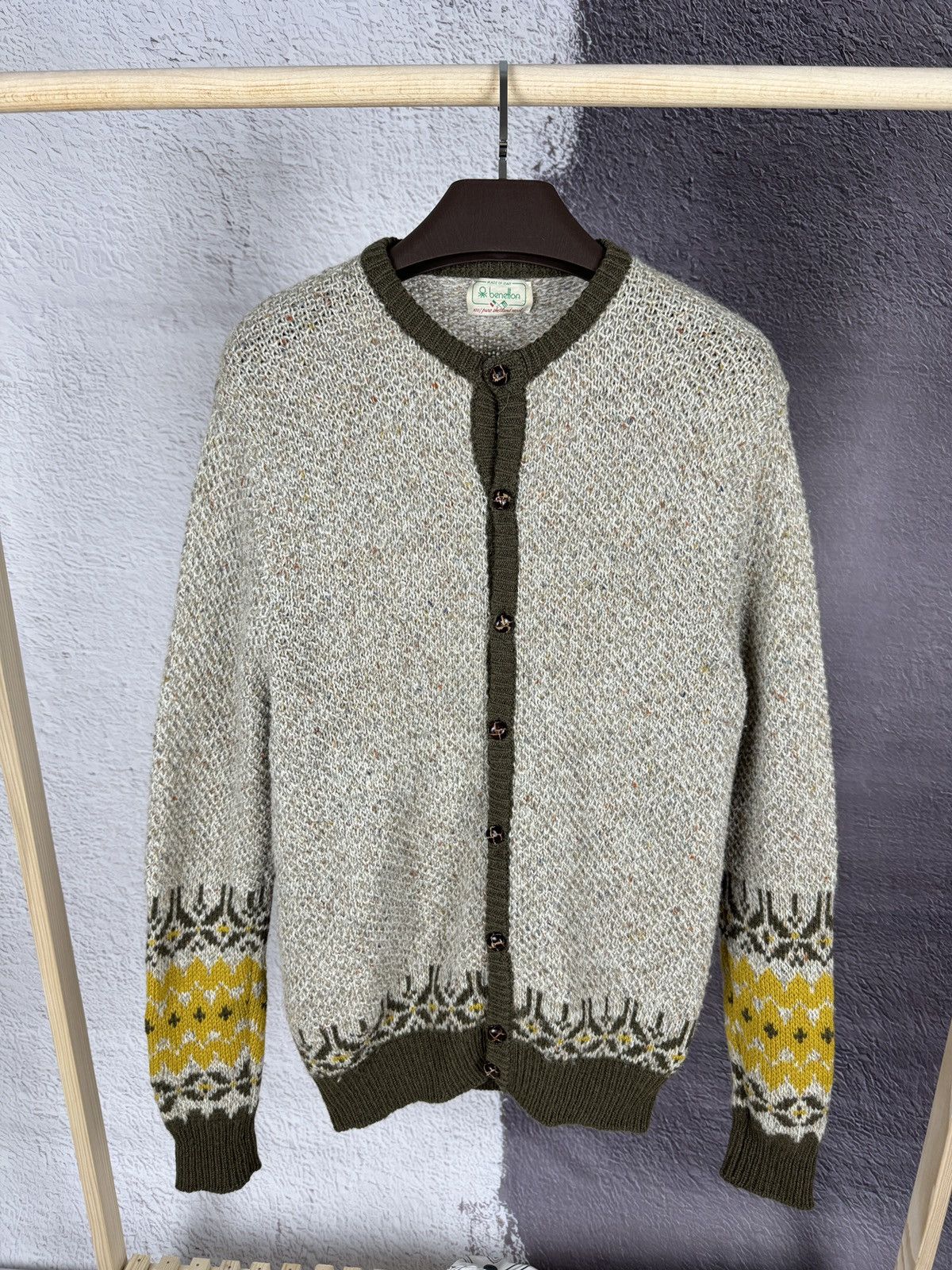 Benetton Benetton vintage 90 button up sweater cardigan made in Italy Size US M / EU 48-50 / 2 - 1 Thumbnail