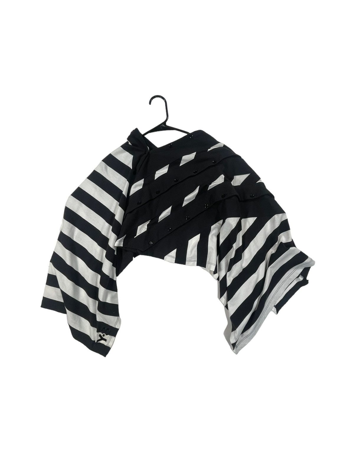 image of Adidas x Y 3 Y-3 Striped Poncho in Black/White, Men's (Size XS)