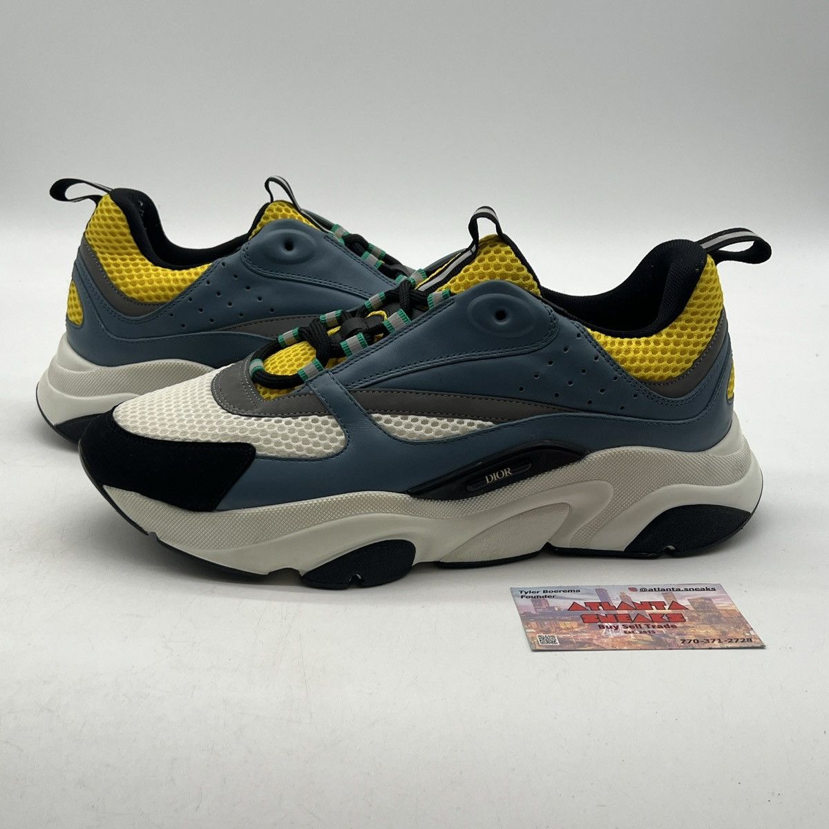 Dior B22 Reflective Sneaker White Yellow