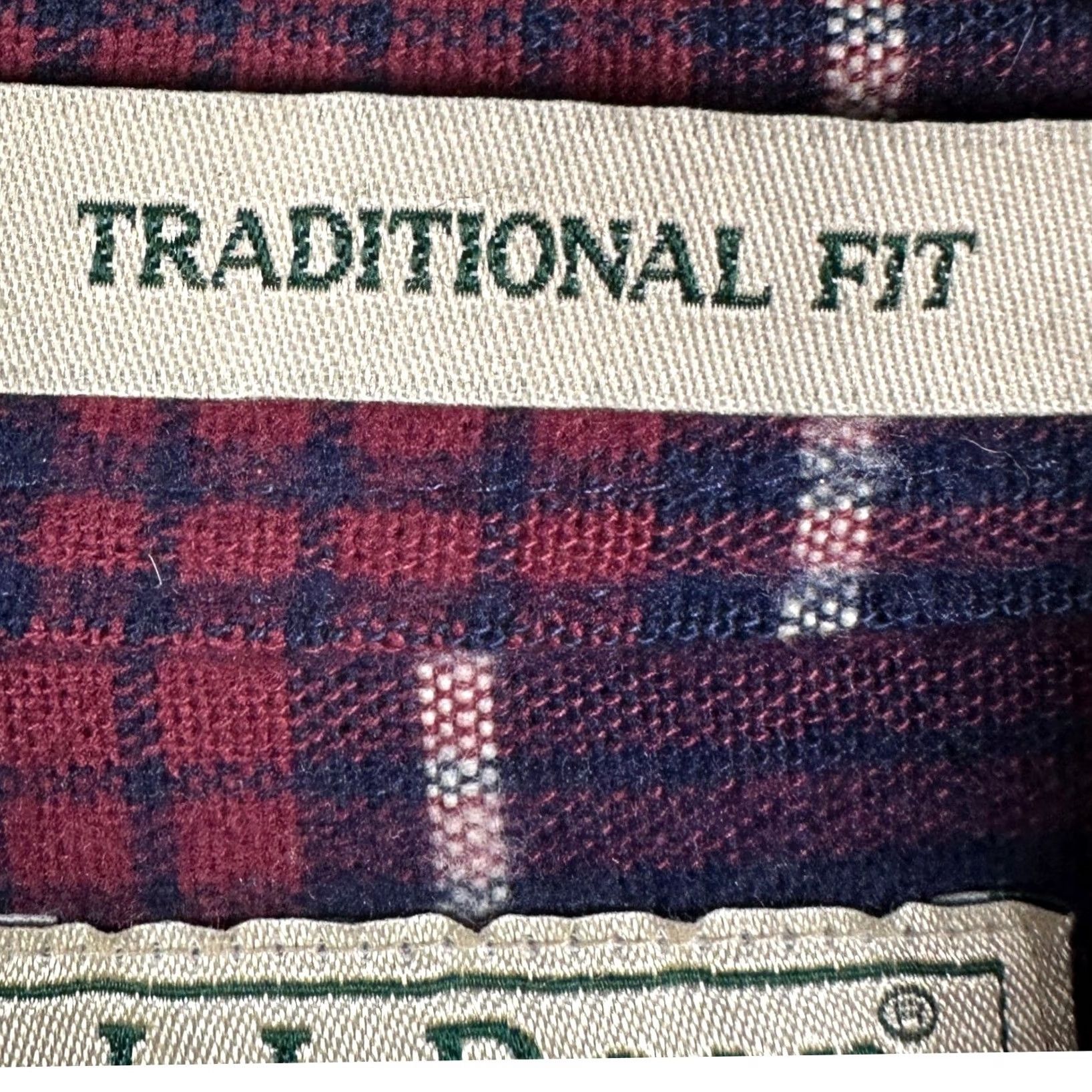 Vintage L.L. Bean Chamois Cloth Shirt Mens M Red Navy Plaid Traditional Fit Button-Up Flannel Workwear Casual Long Sleeve Collar Pocketed Wool? Size US M / EU 48-50 / 2 - 5 Thumbnail