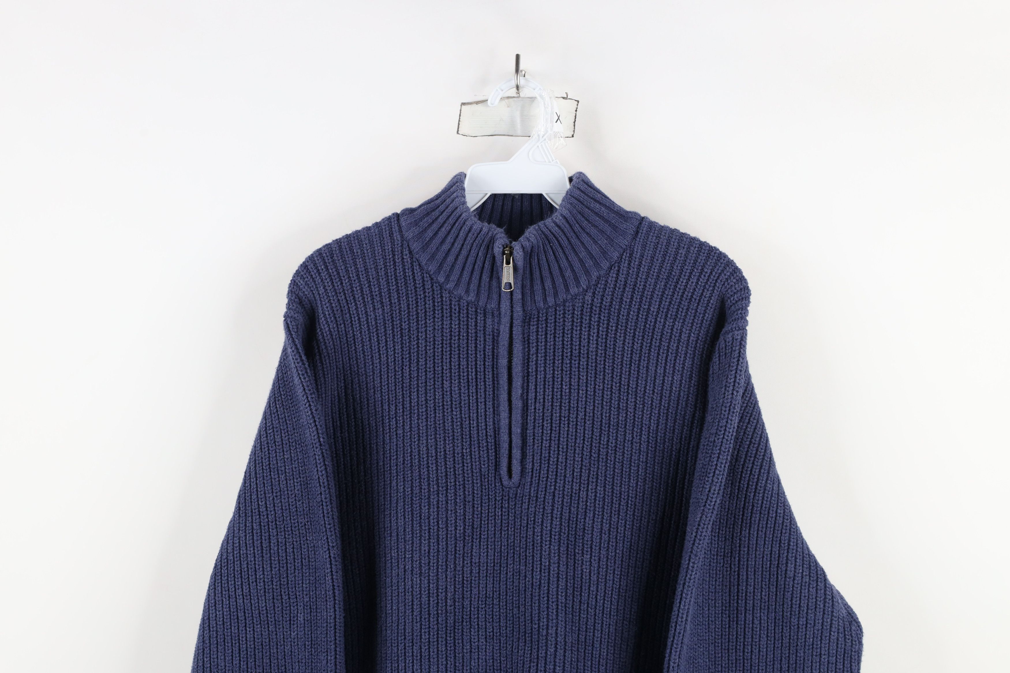 Duluth Trading Company × Vintage Duluth Trading Co Heavyweight Ribbed Knit Half Zip Sweater Size US L / EU 52-54 / 3 - 2 Thumbnail