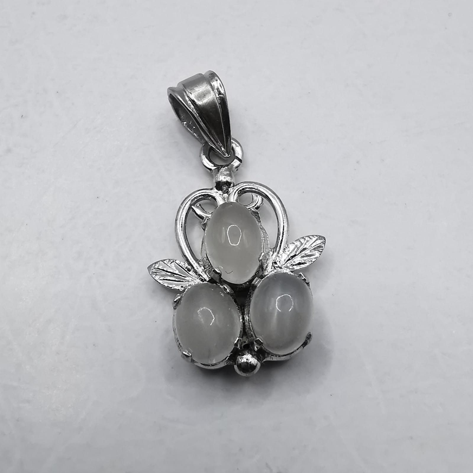 Sterling Silver Vintage Pendant "Moonstone" 925 Sterling Silver 2,30g Size ONE SIZE - 4 Thumbnail