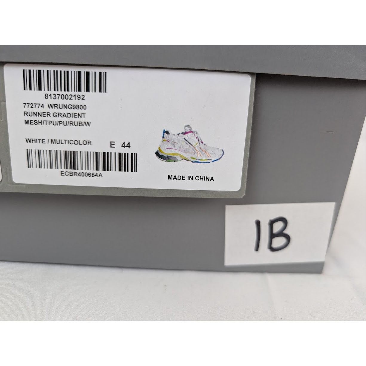 Balenciaga o1rshd1 Q:3 / Mesh Gardient Runner in White/Multicolor Size US 11 / EU 44 - 24 Thumbnail
