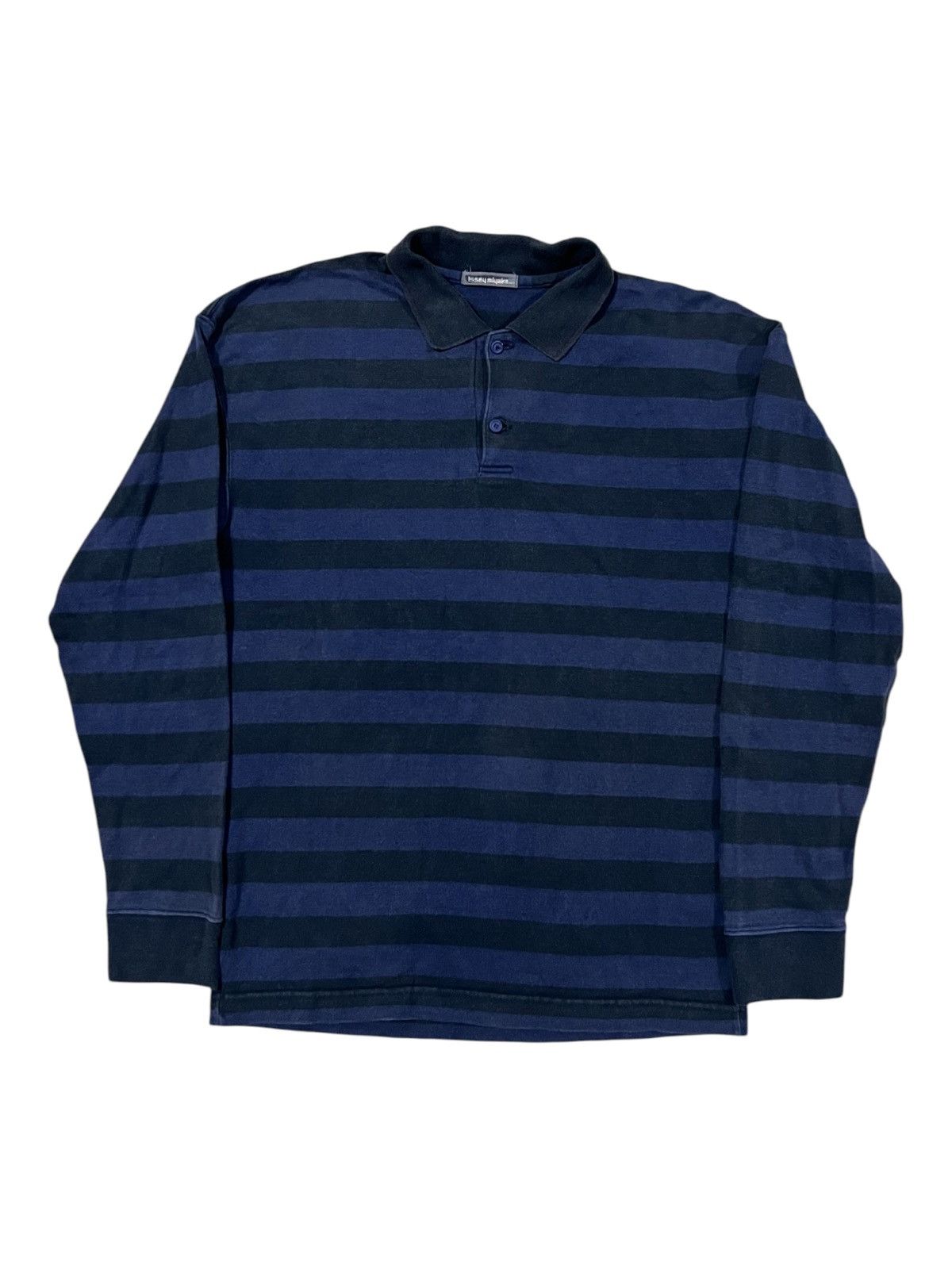 Issey Miyake Vintage 1980s Issey Miyake Men Beautiful Striped Rugby Shirt Size US L / EU 52-54 / 3 - 1 Thumbnail