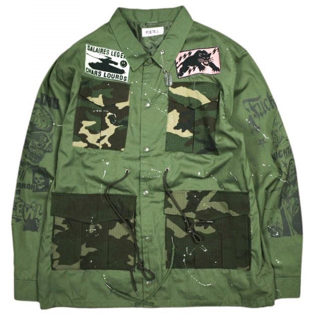 Other KIDILL ONE-OFF CUSTOM COACH JACKET Polyester Cotton Jacket Limited Textile Outerwear KLONEOFF002 DUTY FREE for USA
