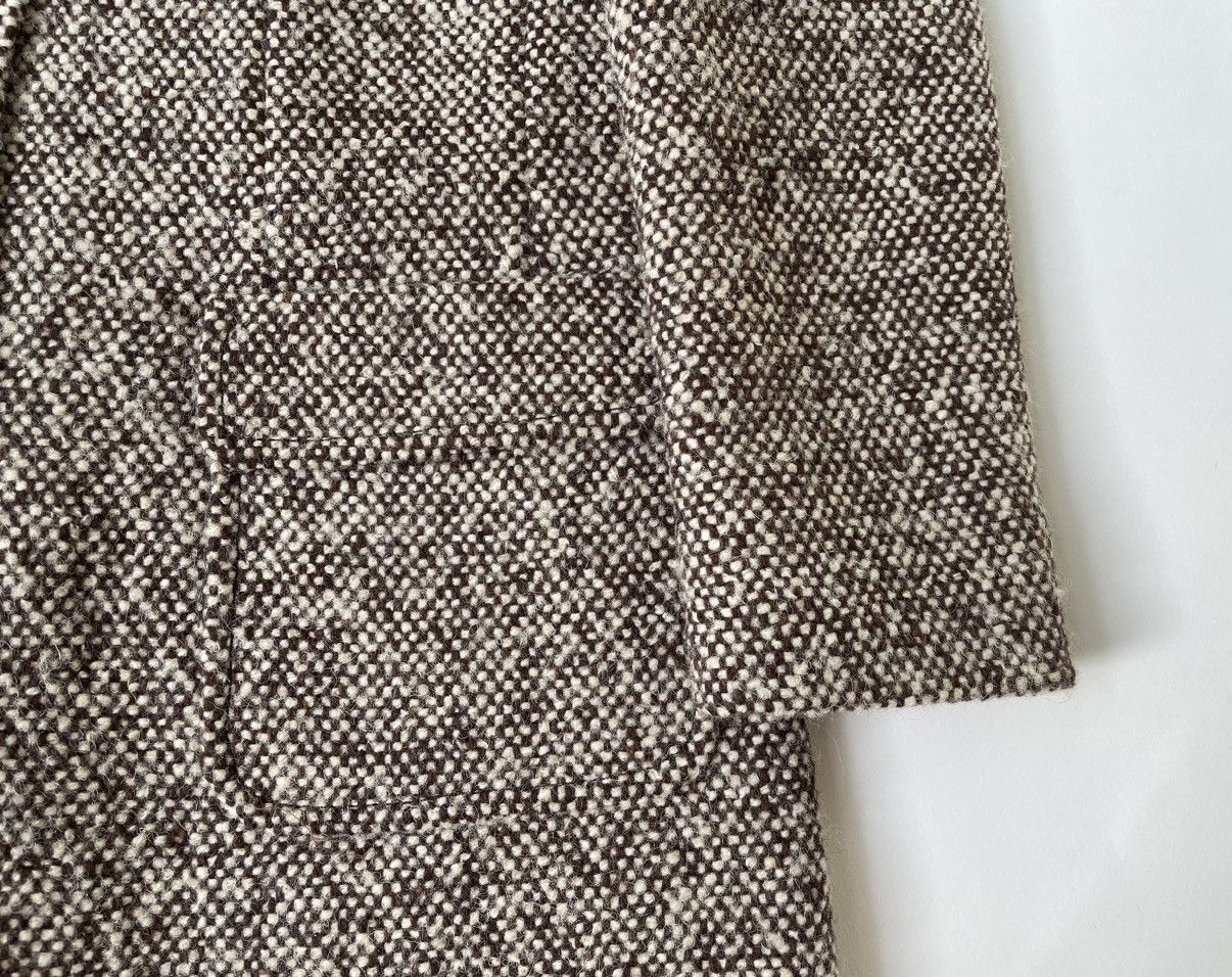 Miu Miu Early 2000s Shearling Collar Boucle Overcoat Size S / US 4 / IT 40 - 11 Thumbnail