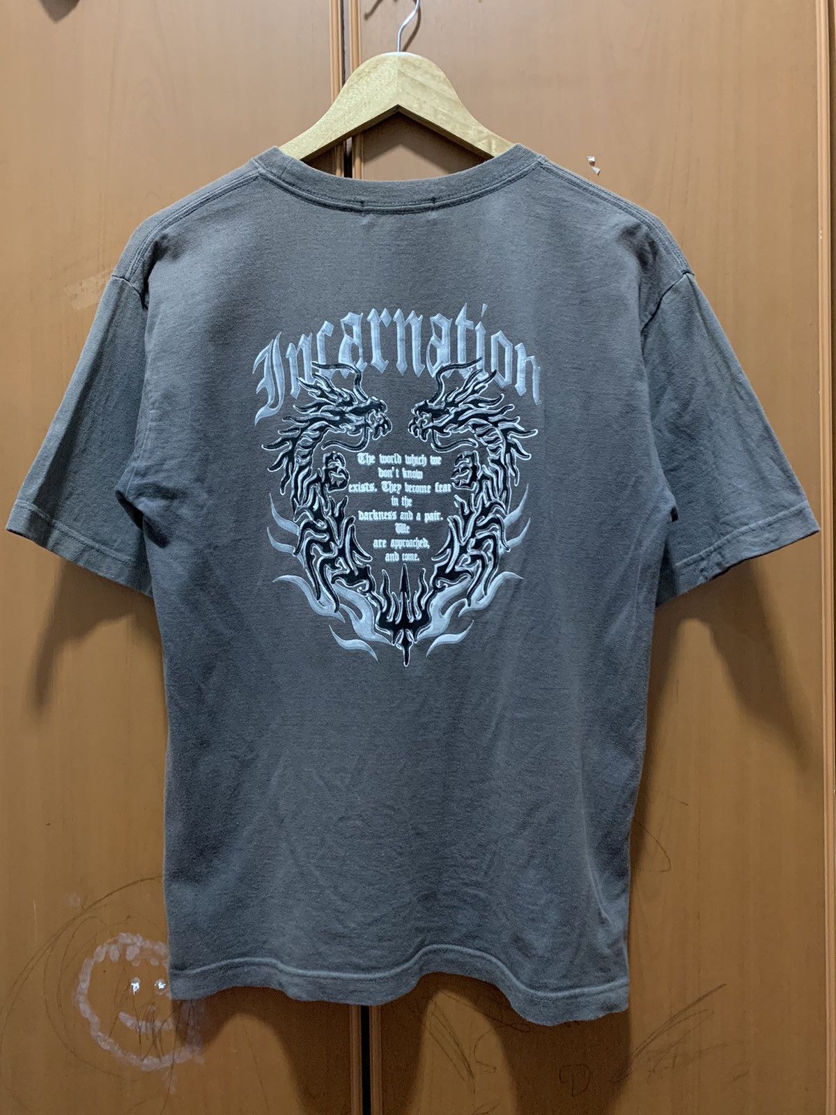 If Six Was Nine Japanese Brand Incarnation Poem Cyber Gothic Punk Faded Tee Size US M / EU 48-50 / 2 - 1 Thumbnail