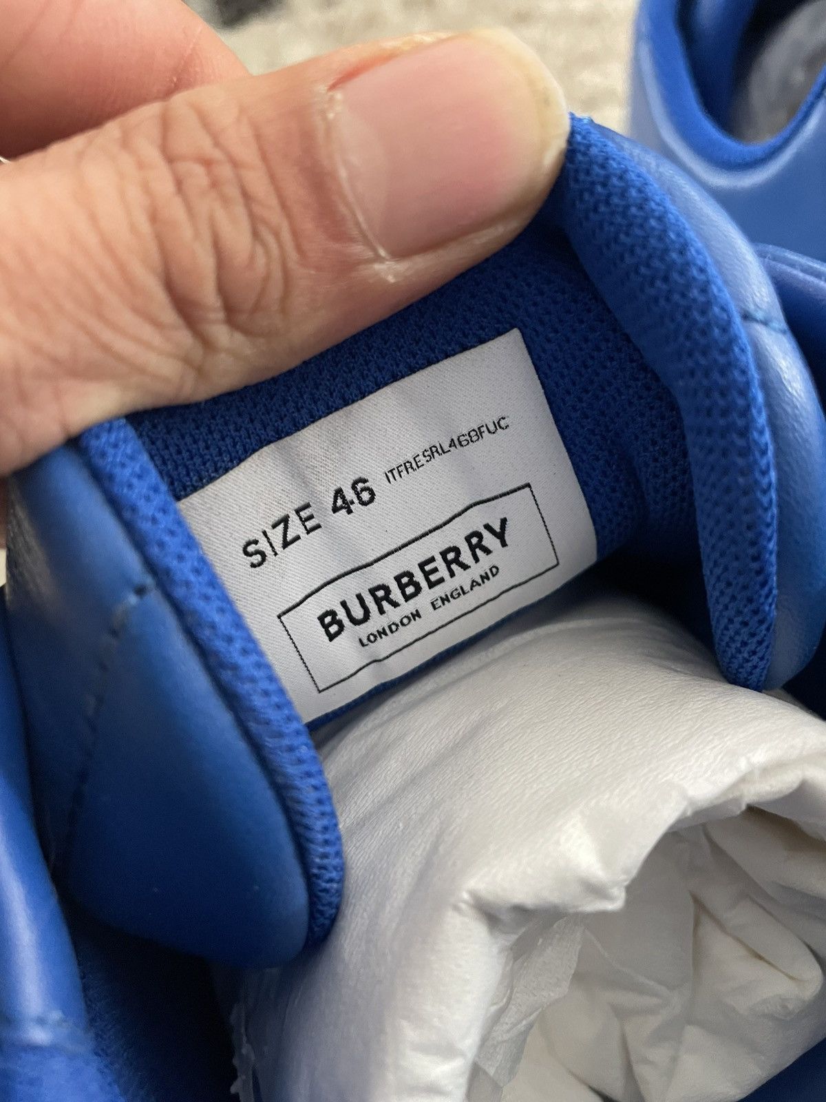 Burberry Burberry Leather Quitted Sneakers Size US 13 / EU 46 - 7 Thumbnail