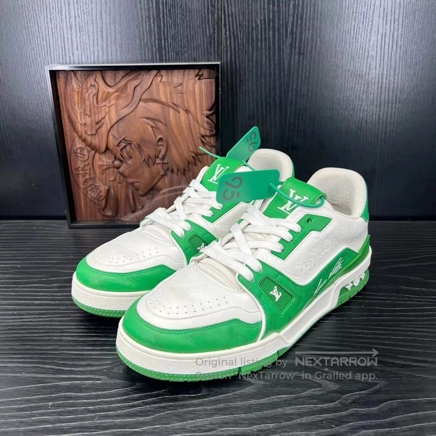 Louis Vuitton Green Low-Top Sneakers Size 8.5. Size US 8.5 / EU 41-42 - 1 Thumbnail