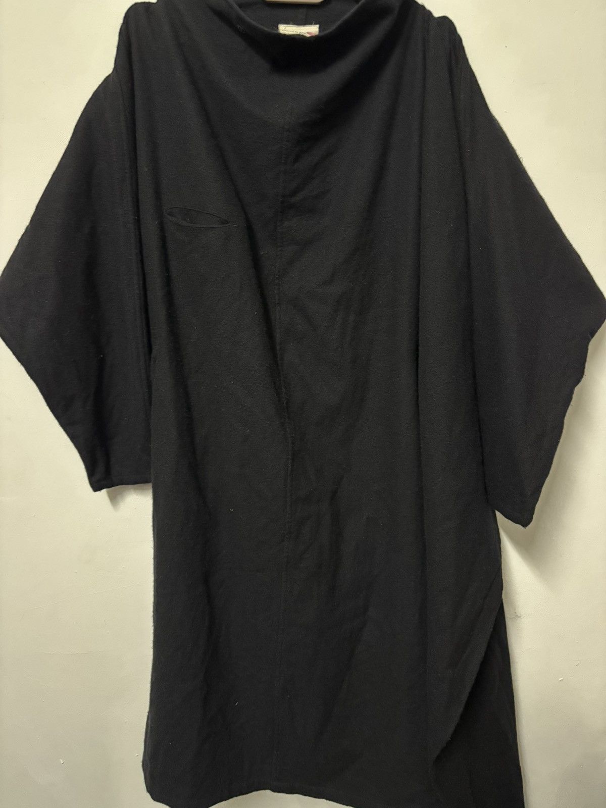 Y's × Yohji Yamamoto Y’s Yohji Yamamoto Wool Black Cabardine Oversize With Scaf Size US XXL / EU 58 / 5 - 15 Thumbnail