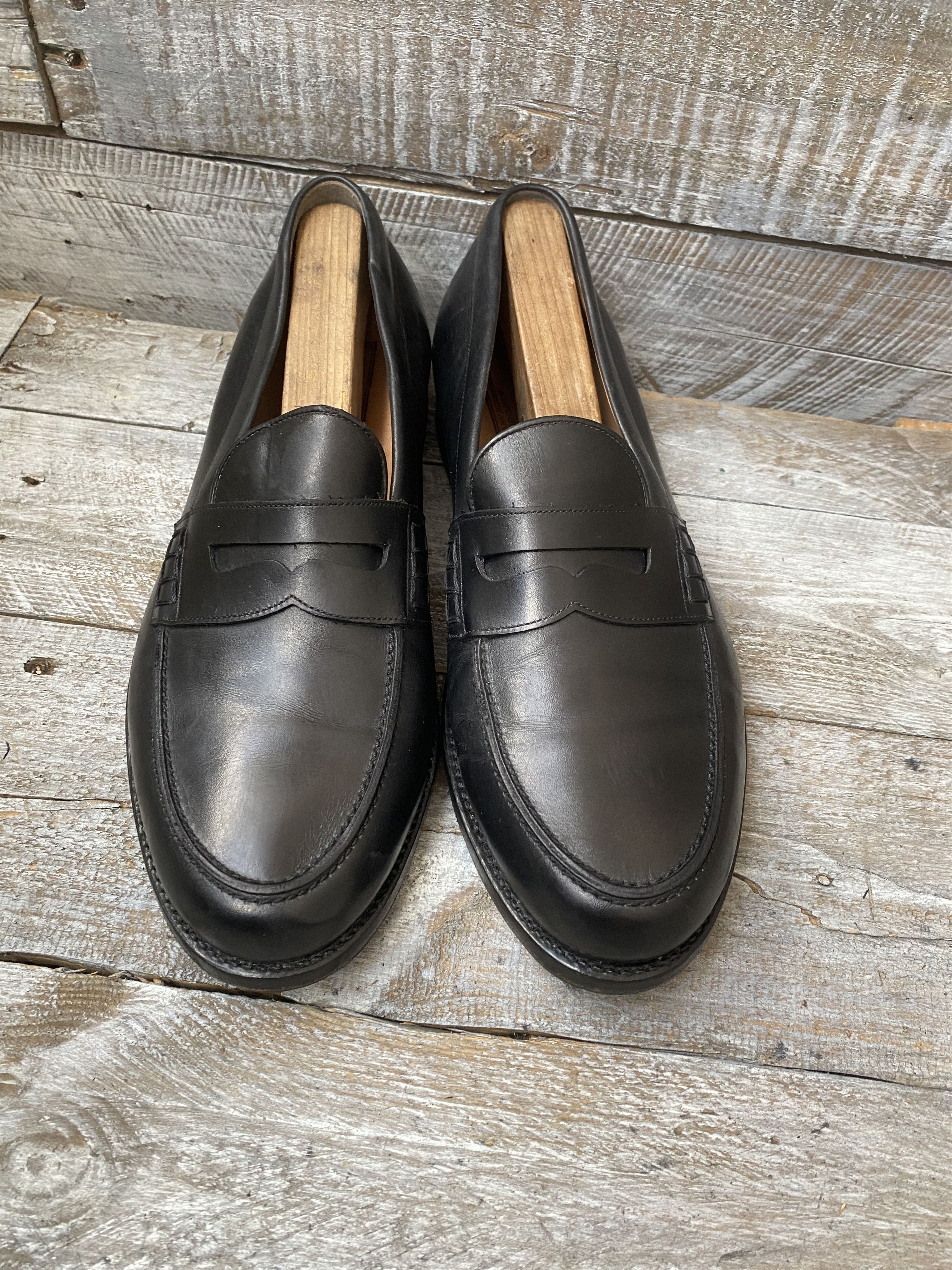 Heinrich Dinkelacker Heinrich dinkelacker black leather penny loafer uk 10 Size US 11 / EU 44 - 9 Thumbnail