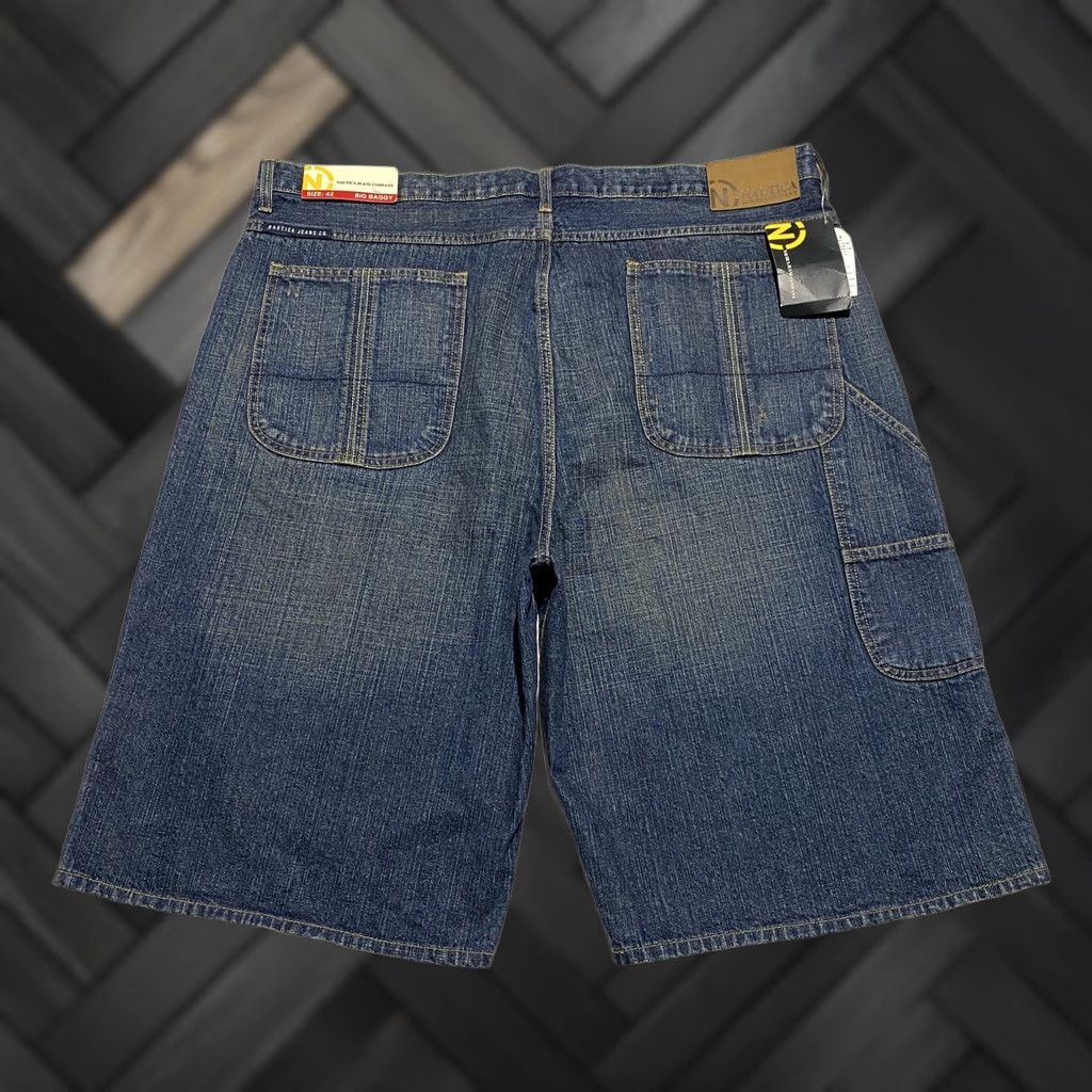 Nautica Nautica Jeans Shorts Mens 42 Blue Denim Baggy Carpenter Cargo Pocket Logo 90s Vintage Style Size US 42 / EU 58 - 1 Thumbnail