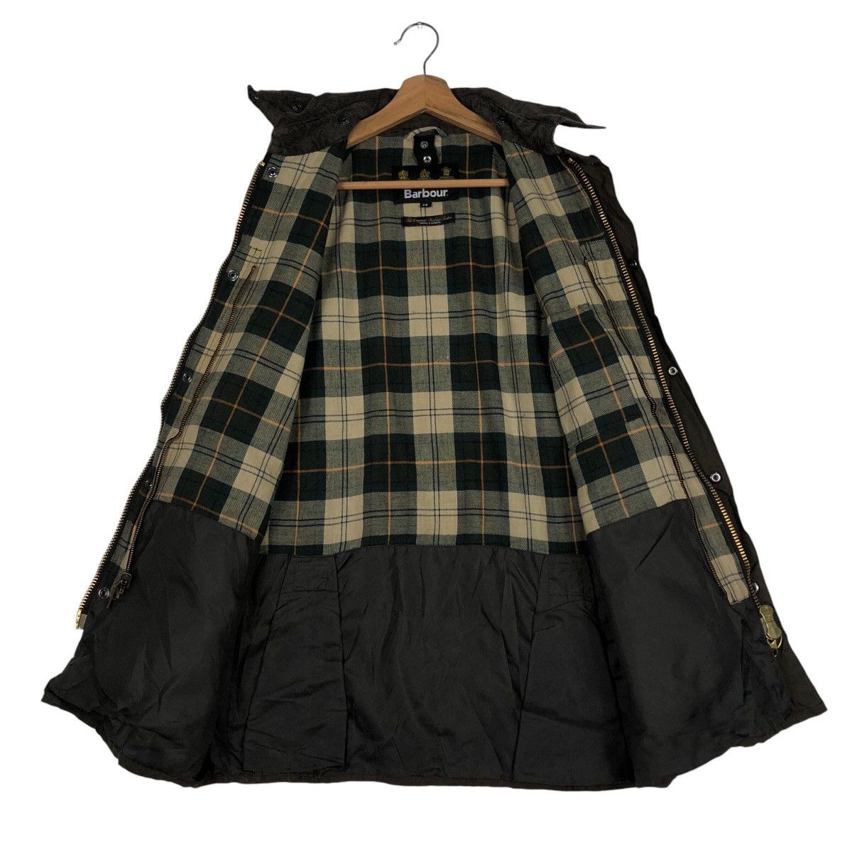 Barbour 📌Hunting Jacket Wax Barbour Blanket Tartan Multi Pocket Size US M / EU 48-50 / 2 - 14 Thumbnail