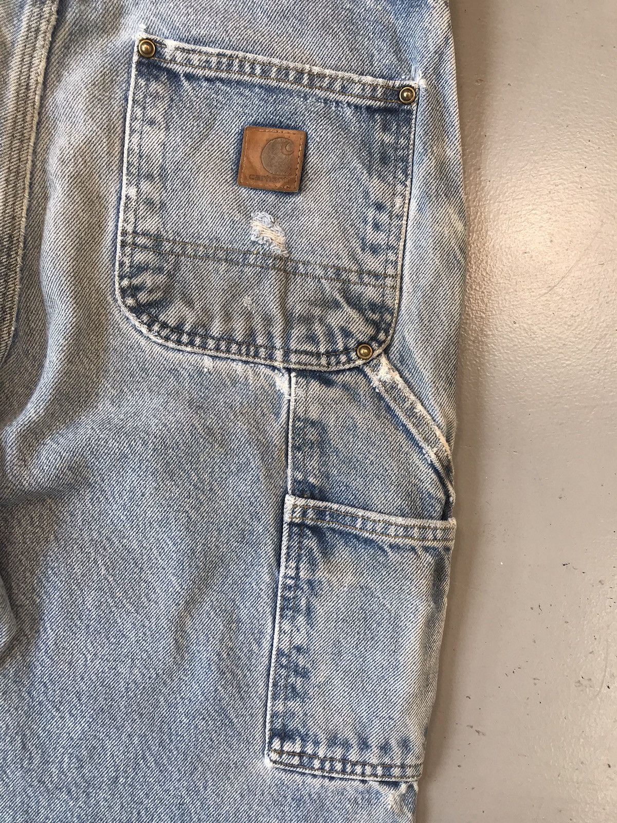 Carhartt × Designer × Vintage Vintage Carhartt B73 DST double knee carpenter denim Size US 30 / EU 46 - 9 Thumbnail