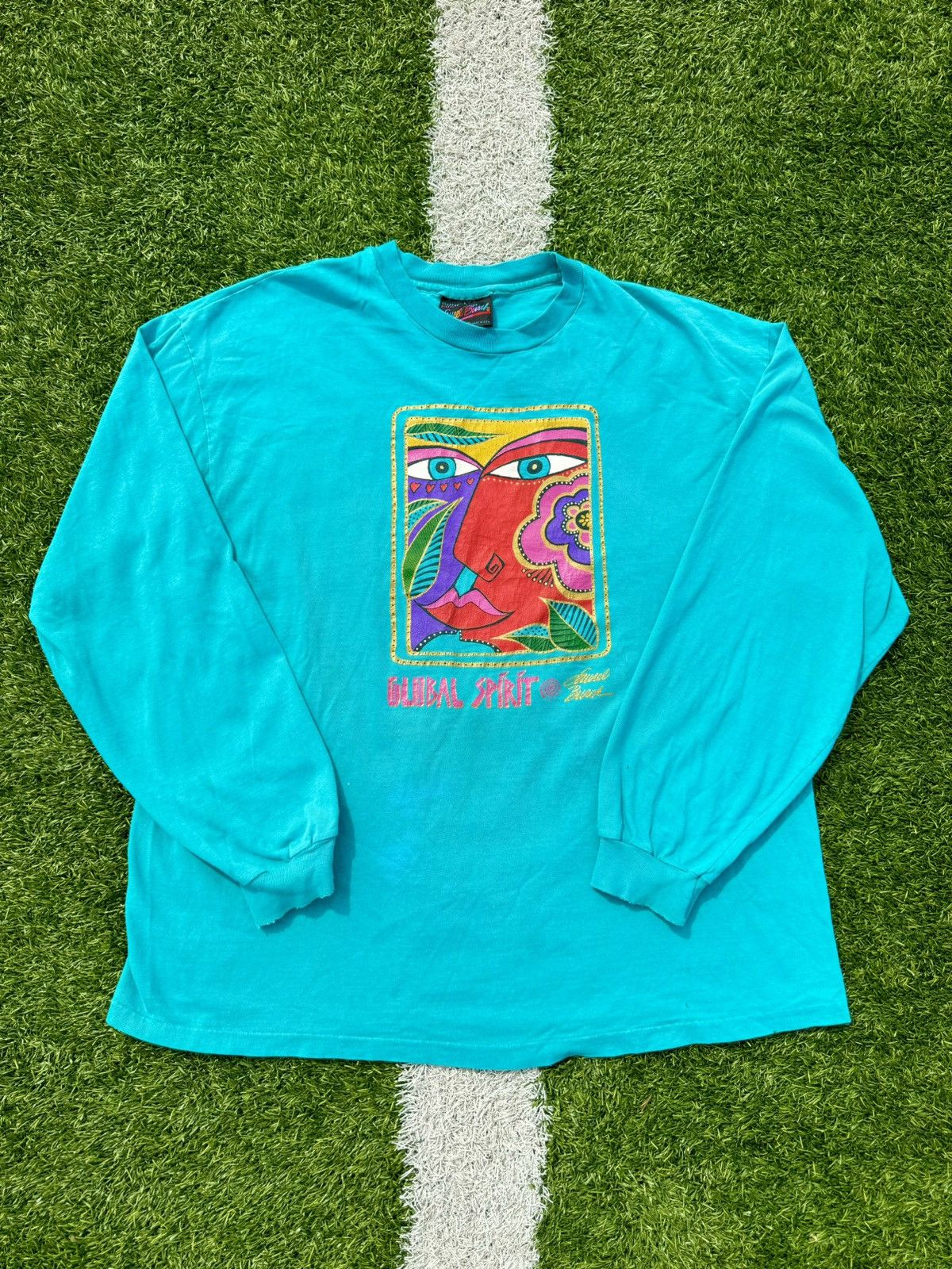 Vintage 90’s Vintage Picasso Art Global Spirit Long Sleeve Size US XL / EU 56 / 4 - 1 Thumbnail