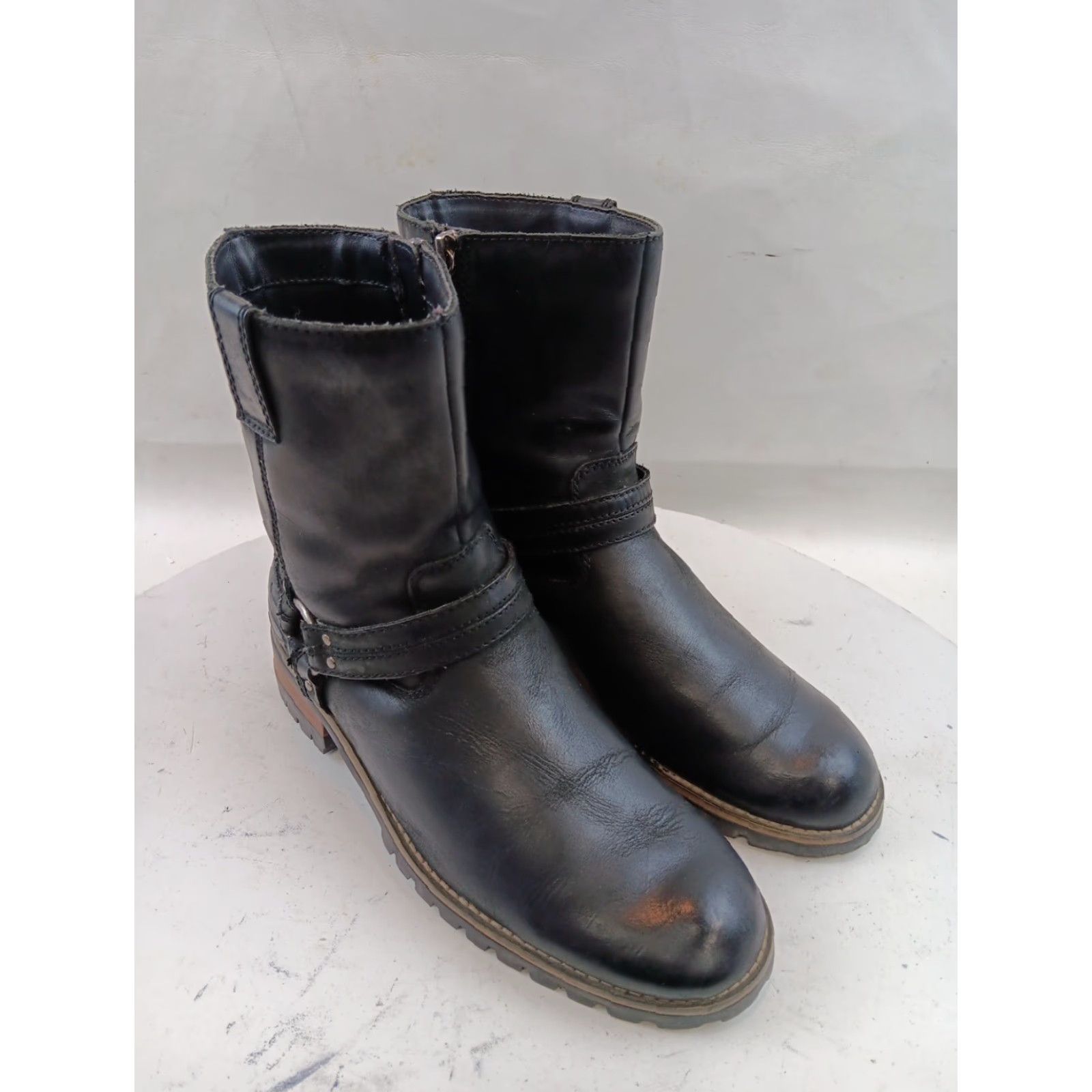 Harley Davidson Harley Davidson Boots Womens 8.5 Black Leather Harness Motorcycle Riding Size US 9 / IT 39 - 2 Thumbnail