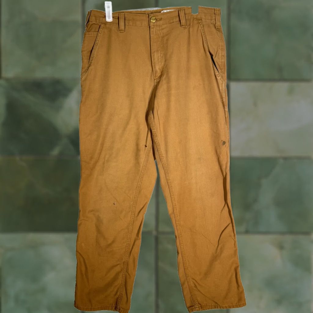 Carhartt Carhartt Pants Mens 34x32 Brown Dungaree Fit Workwear Utility 383-51 Size US 34 / EU 50 - 1 Thumbnail