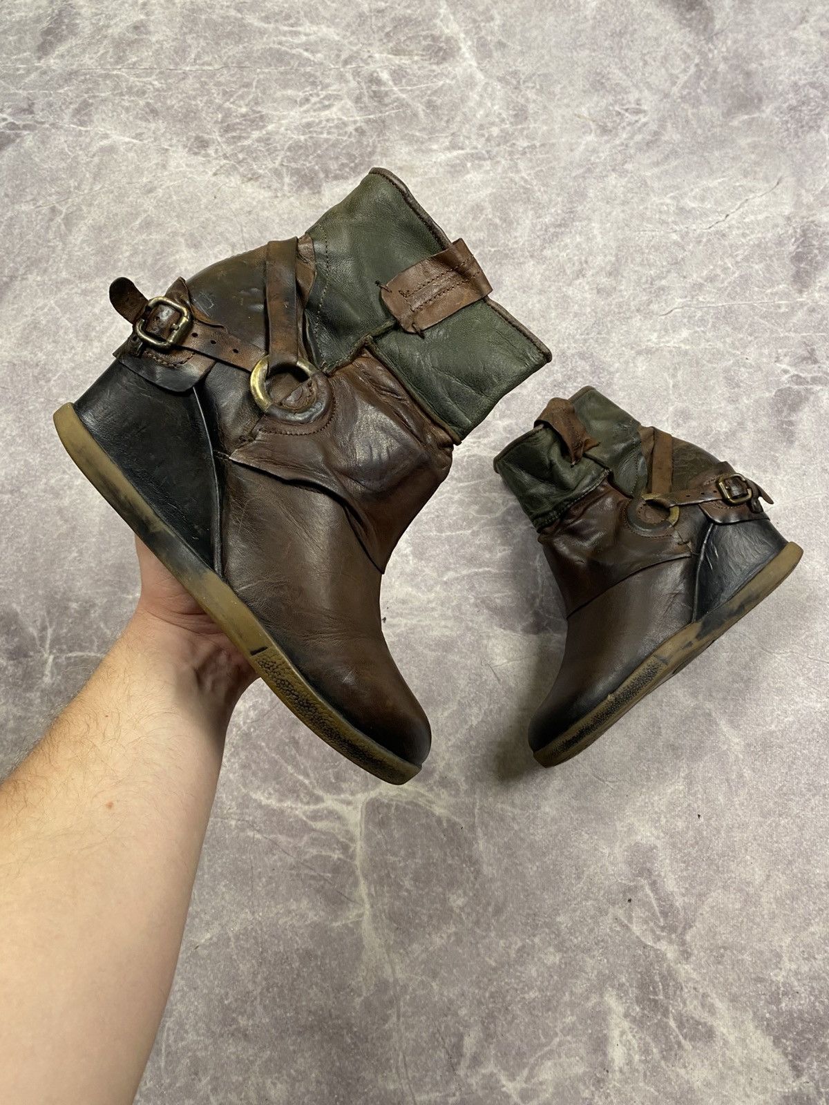 Other Vintage Avantgarde Y2K Grange A.S.98 Style Boho Boots ASH Size US 10 / IT 40 - 1 Thumbnail