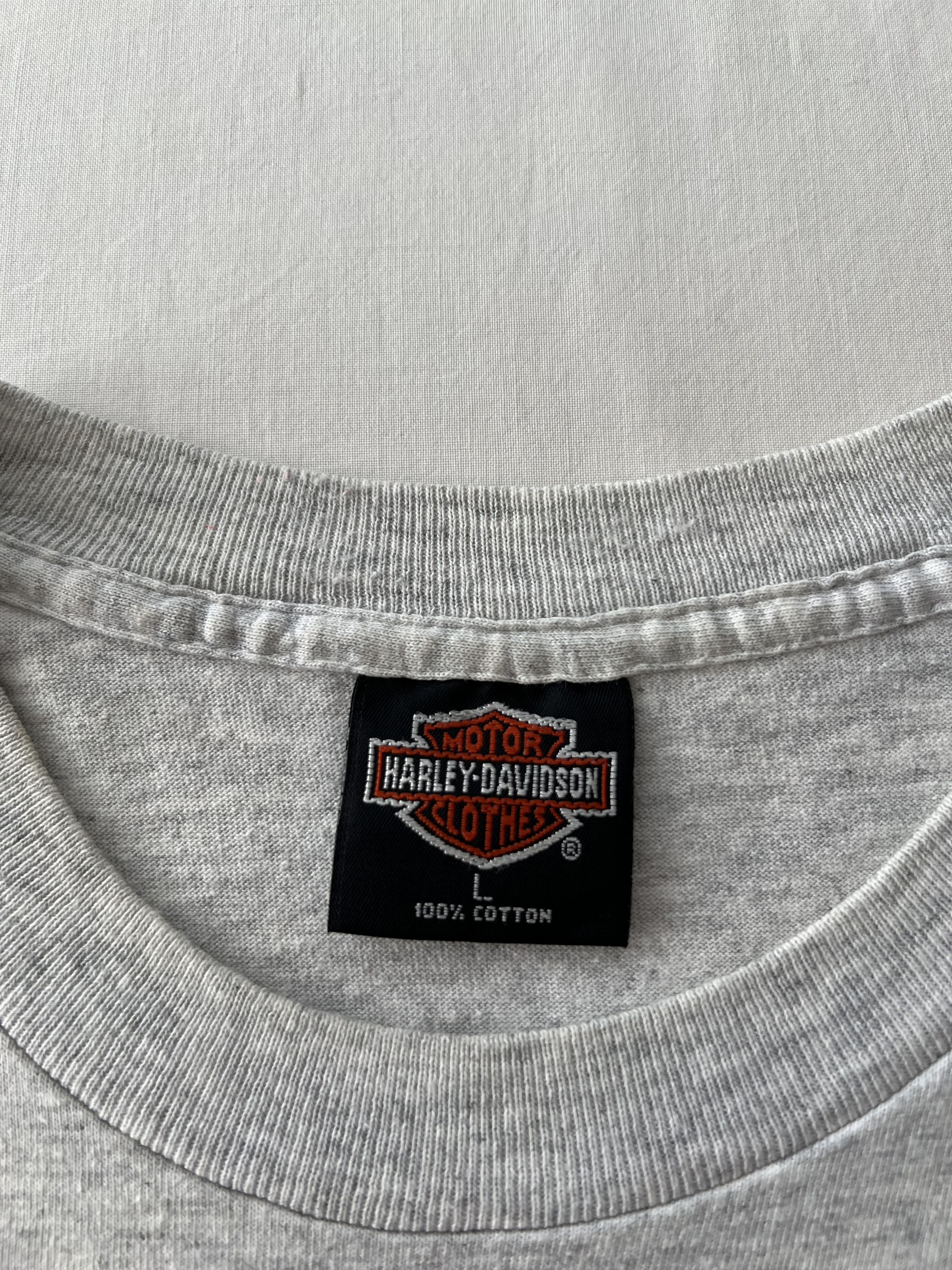 Harley Davidson Vintage 1994 Harley Davidson Engine Motor Gray T-shirt Size US L / EU 52-54 / 3 - 17 Thumbnail