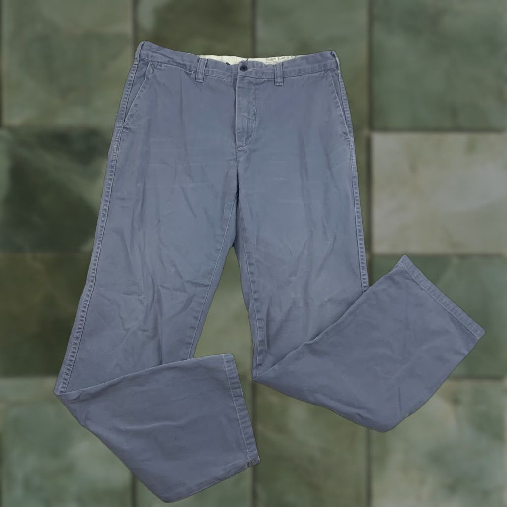 Polo Ralph Lauren VINTAGE Polo Ralph Lauren Pants Men 32 Blue Chino Straight Leg 90s Nautical Size US XS / EU 42 / 0 - 1 Thumbnail