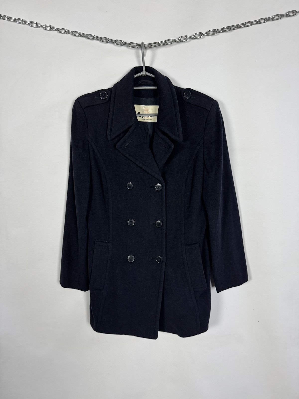 Aquascutum Aquascutum London Double Breasted Coat 100% Viscose Reg 10 Size M / US 6-8 / IT 42-44 - 1 Thumbnail