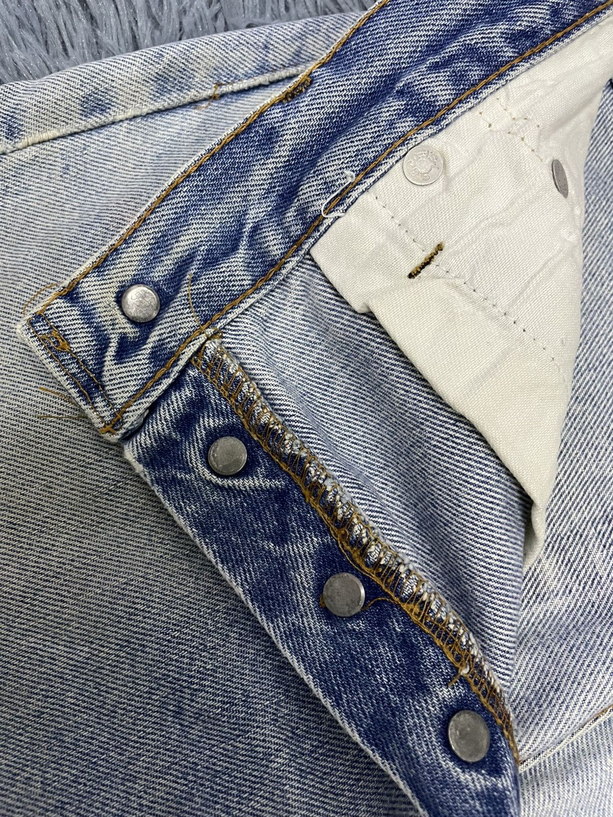 Levi's × Vintage Vtg 501 selvedges distressed denim pant Size US 30 / EU 46 - 9 Thumbnail