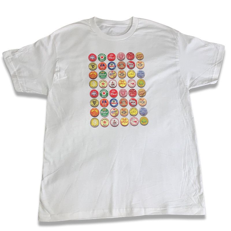 Vintage Beer Bottle Caps Vintage Y2K 90s style T-shirt Size US L / EU 52-54 / 3 - 2 Thumbnail