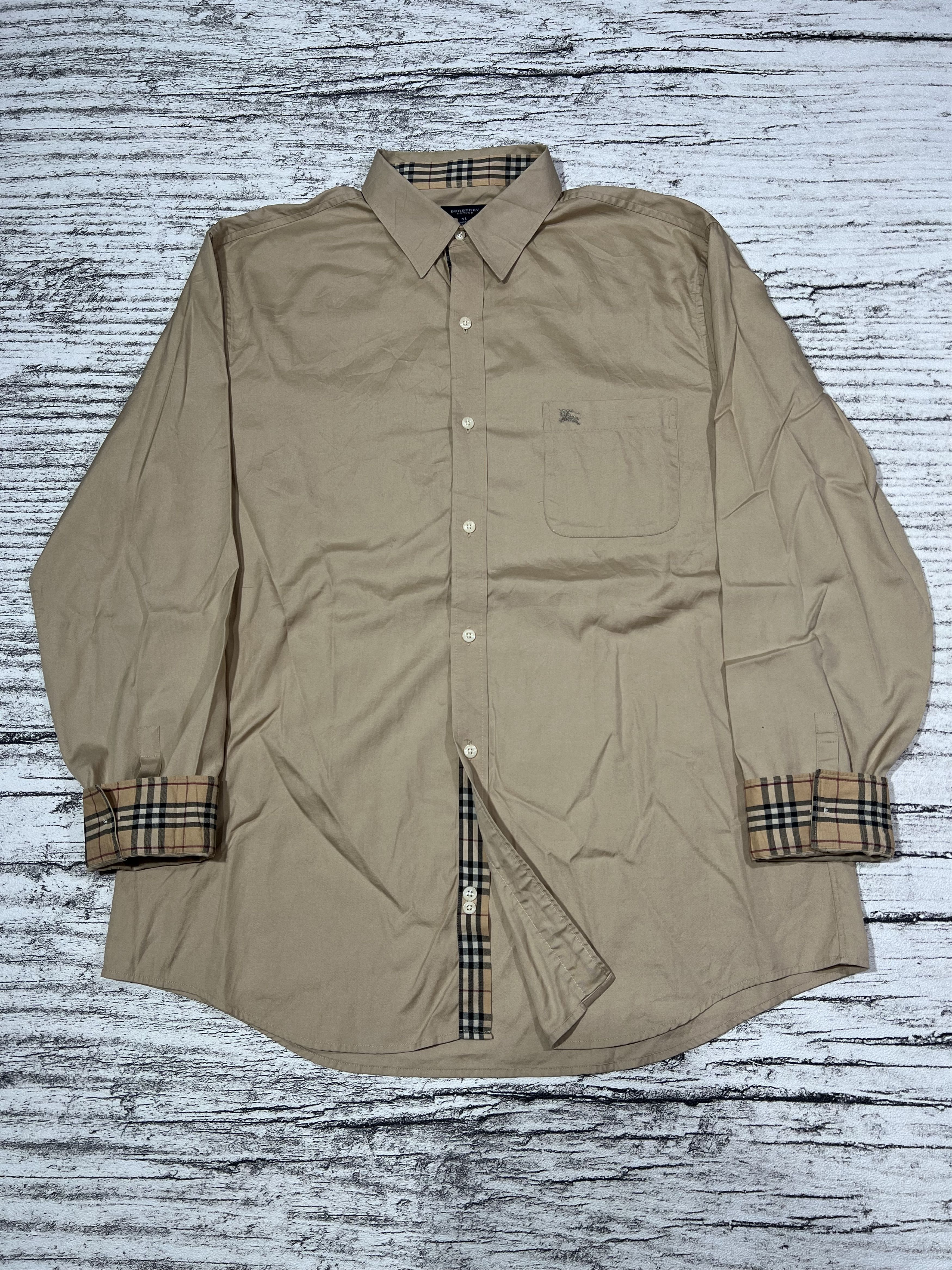 Burberry 2000s Archival Burberry Novacheck Pocket Longsleeve Shirt Size US XL / EU 56 / 4 - 1 Thumbnail