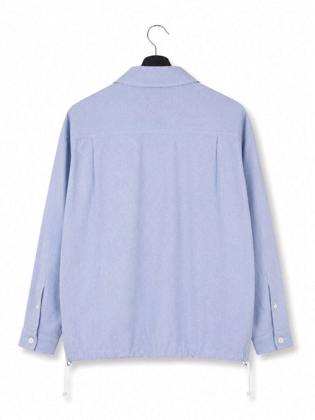 Japanese Brand Evistud Blue Stripe Pullover Shirt Jacket Double Pocket Size US L / EU 52-54 / 3 - 2 Thumbnail