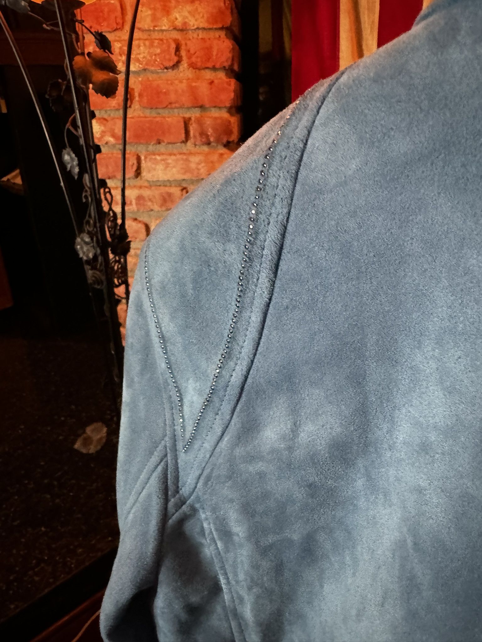 John Varvatos $2498 JOHN VARVATOS Blue Steel ROCKAWAY Suede Jacket sz 48 Size US M / EU 48-50 / 2 - 15 Thumbnail