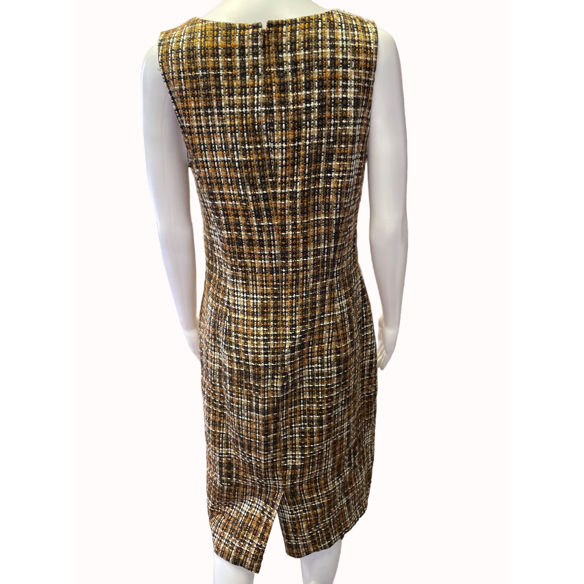 Other Chadwicks Women's Brown Tweed Sleeveless Dress/ Knee length Size M / US 6-8 / IT 42-44 - 3 Thumbnail