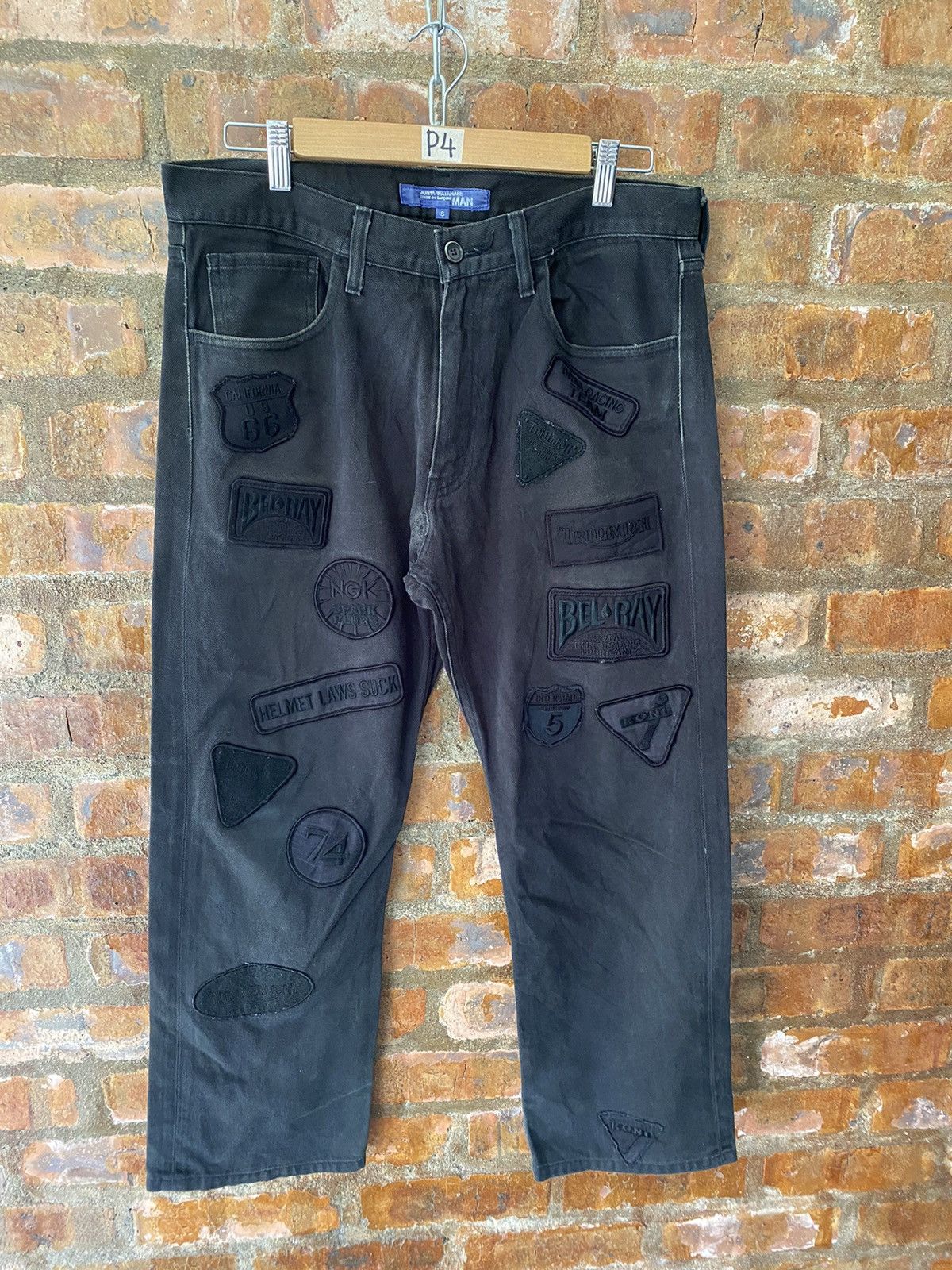 Comme des Garcons Homme Plus 2002 Junya Watanabe "Motorcycle Patch" denim Size US 33 - 2 Thumbnail