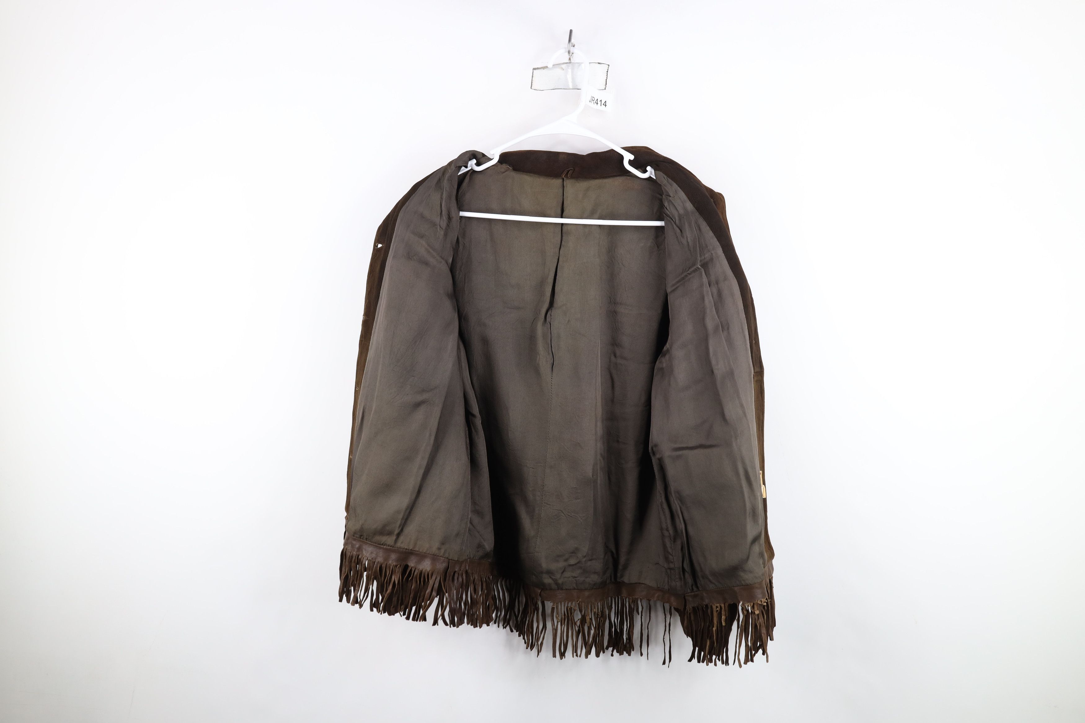Vintage Vintage 60s 70s Boho Chic Western Suede Leather Jacket Brown Size XL / US 12-14 / IT 48-50 - 10 Thumbnail