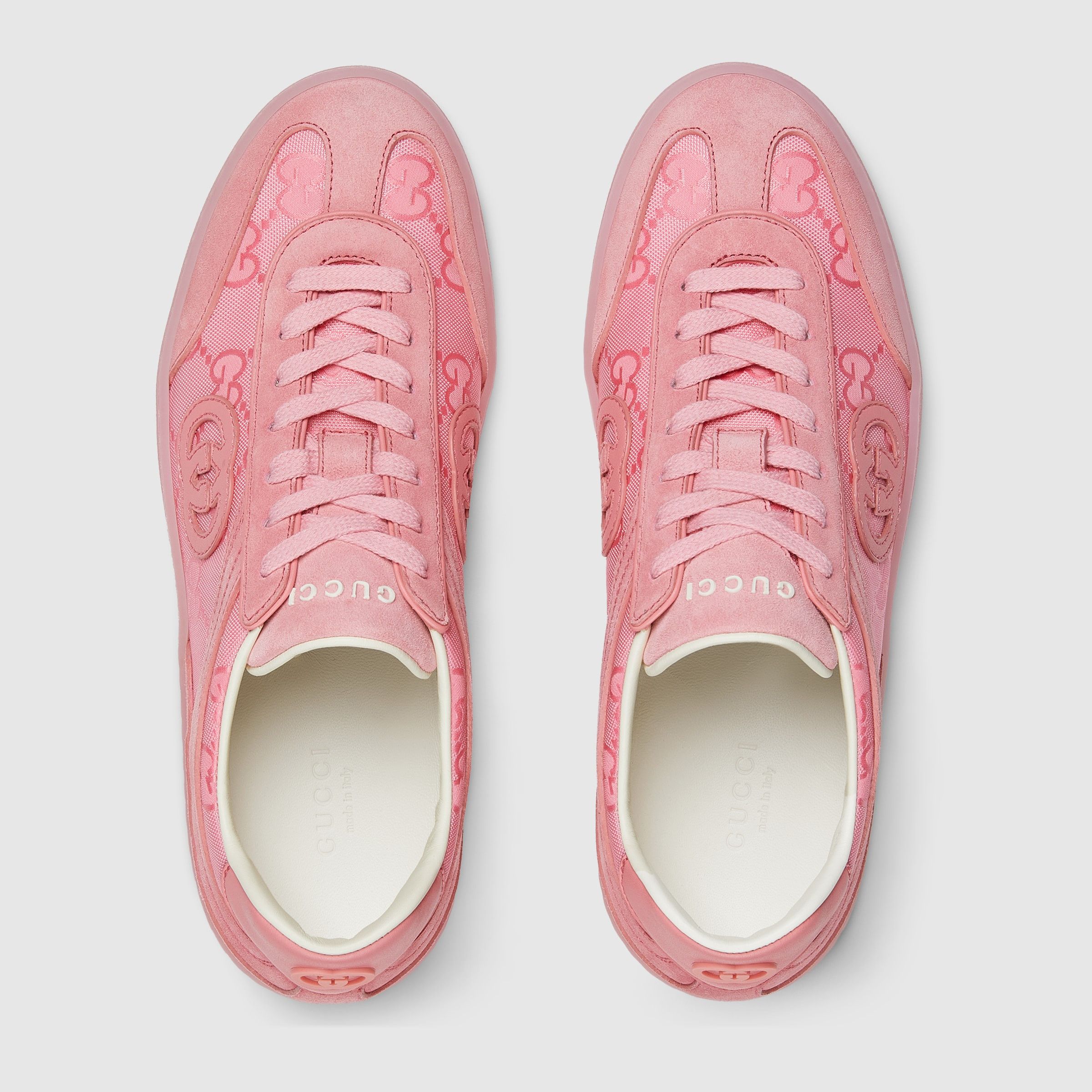 Gucci o1loc1c0326 812656 Women's G75 Sneakers in Pink Size US 6.5 / IT 36.5 - 4 Thumbnail
